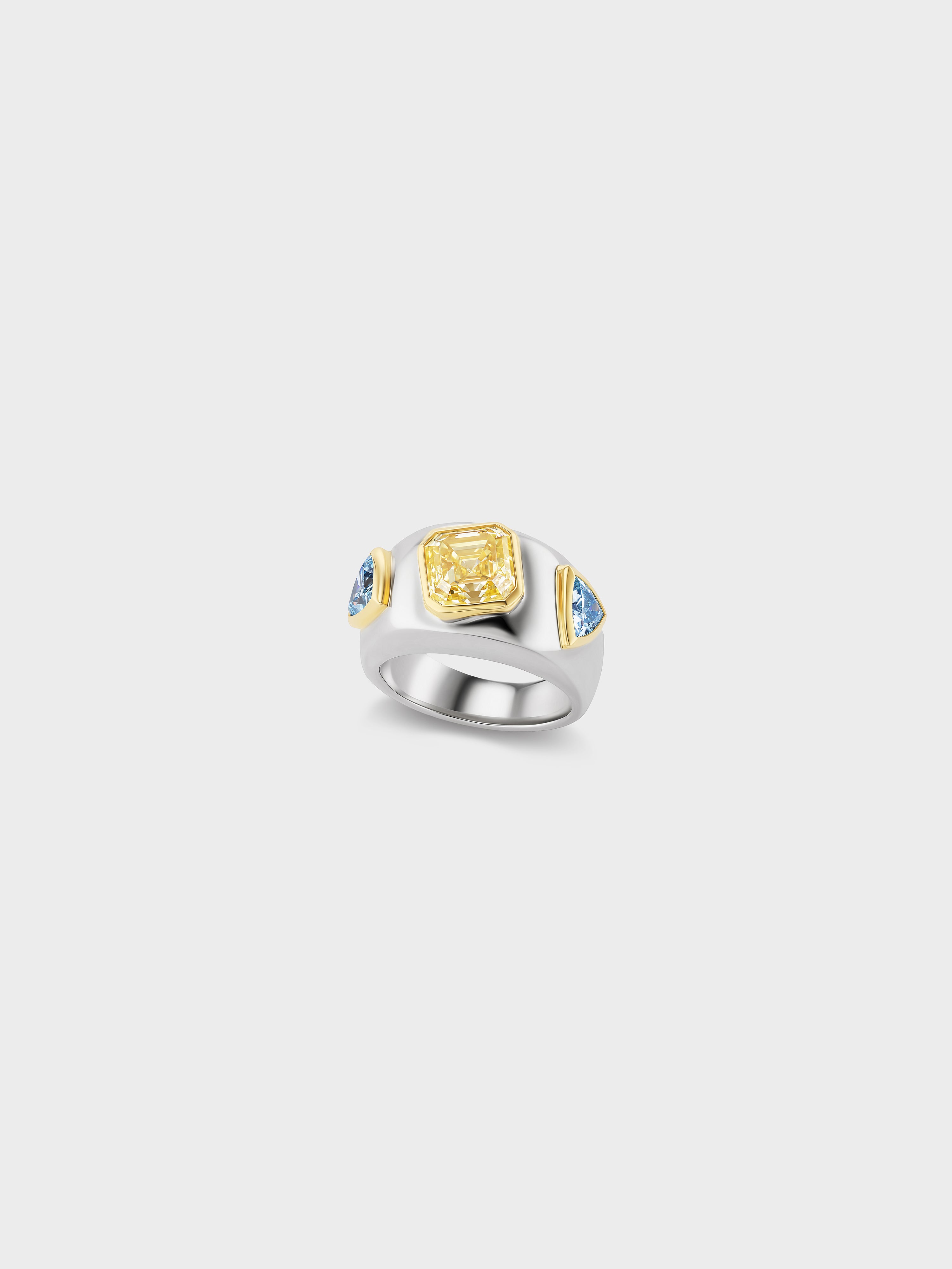 Drunken Ida Ring in Silver & Gold