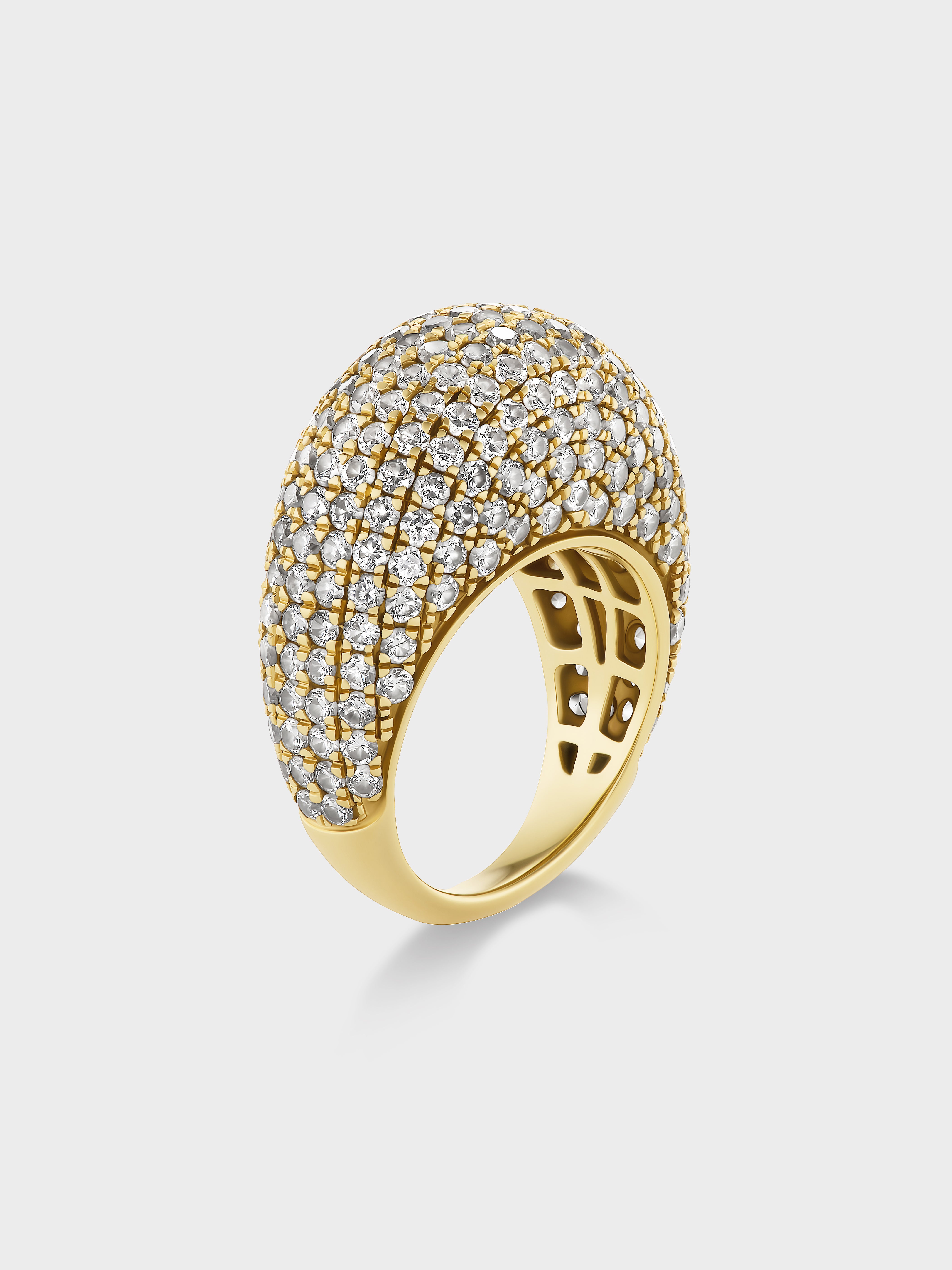 Pavé Dome Ring in Gold