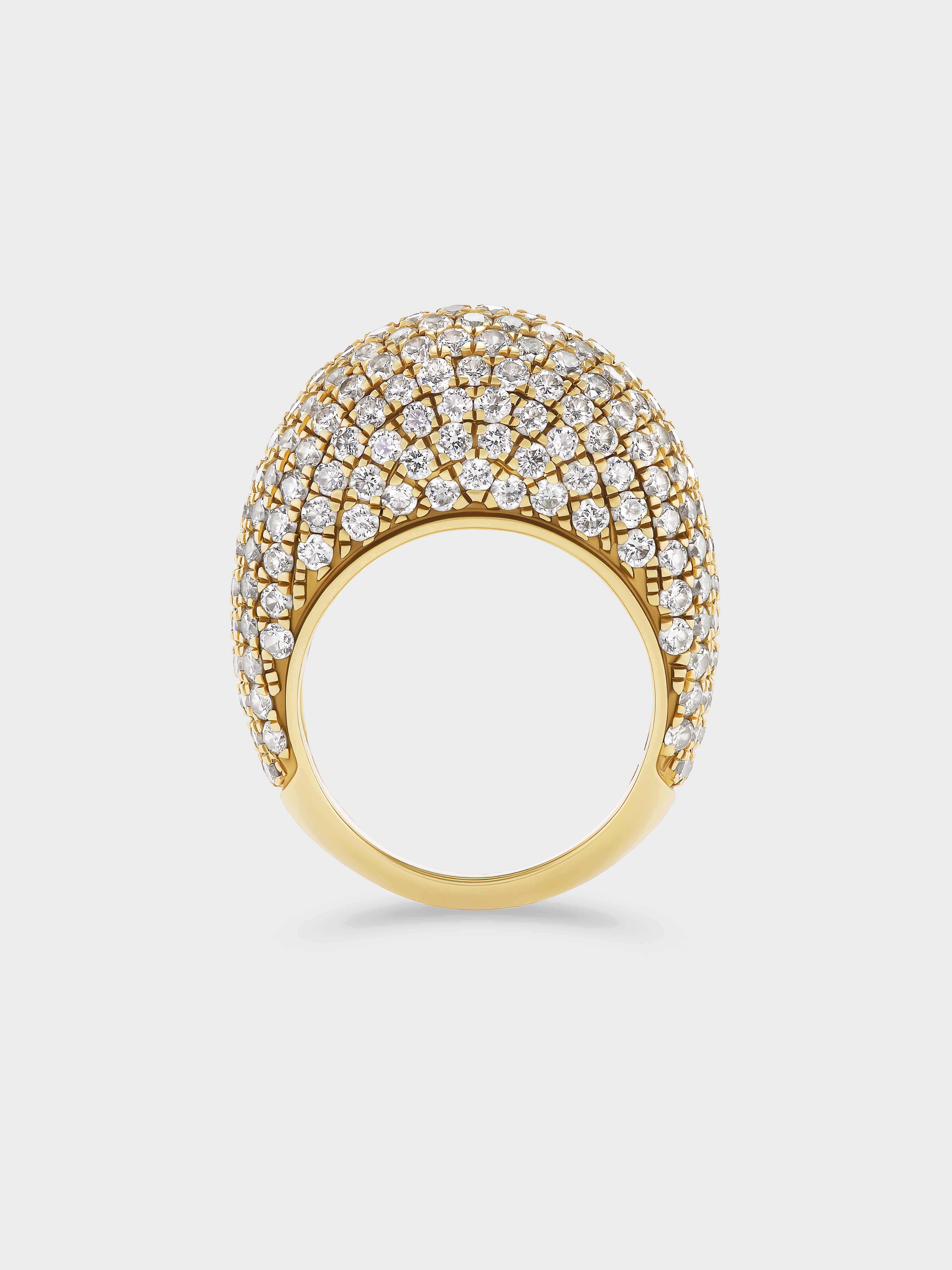 Pavé Dome Ring in Gold