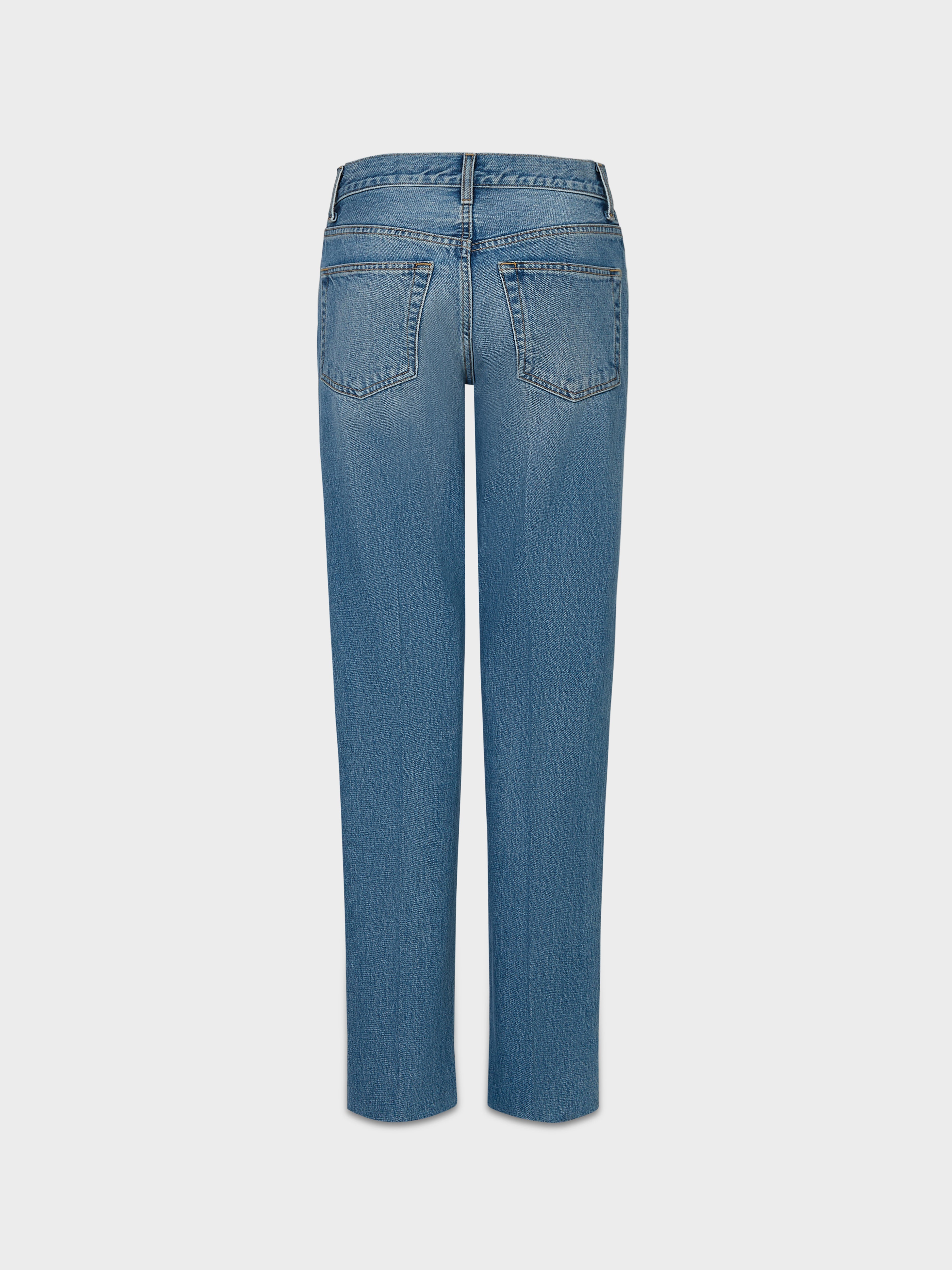 AFLALO Kundera Jean – Bruised Blue Rigid Denim - Ghost Back