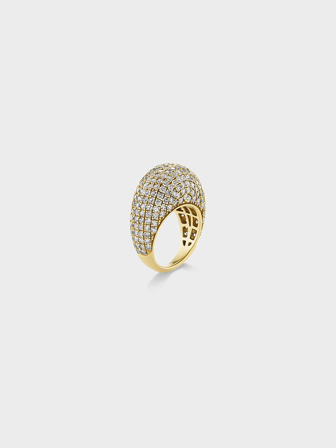 Pavé Dome Ring in Gold