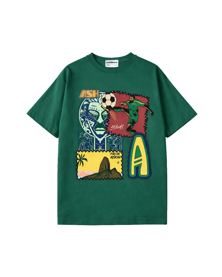 Ashluxe Ngn X Bra Collage T-Shirt Green