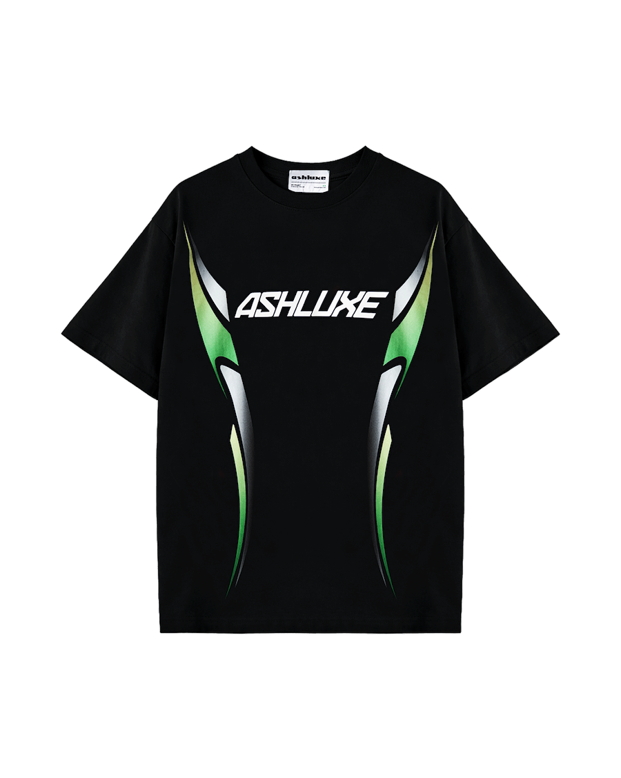 Ashluxe Race Code T-Shirt Black Green
