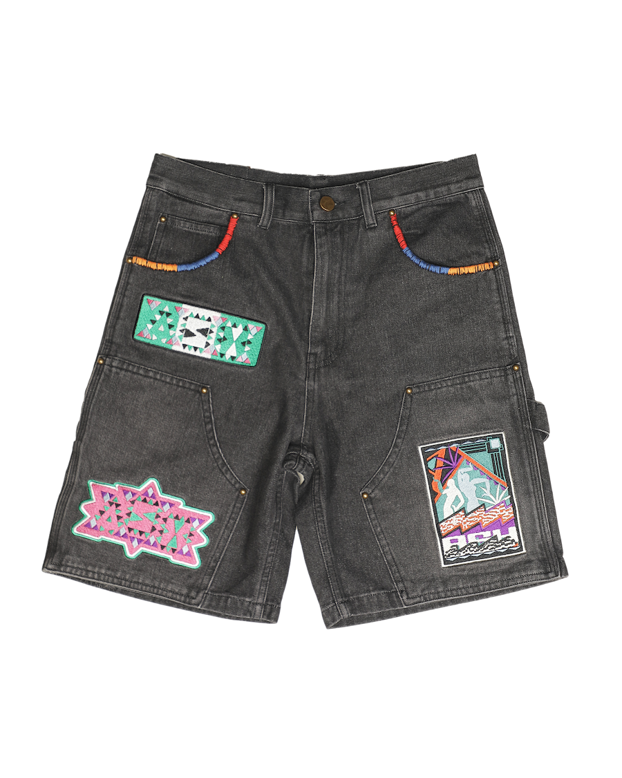 Ashluxe Denim Shorts Washed Black