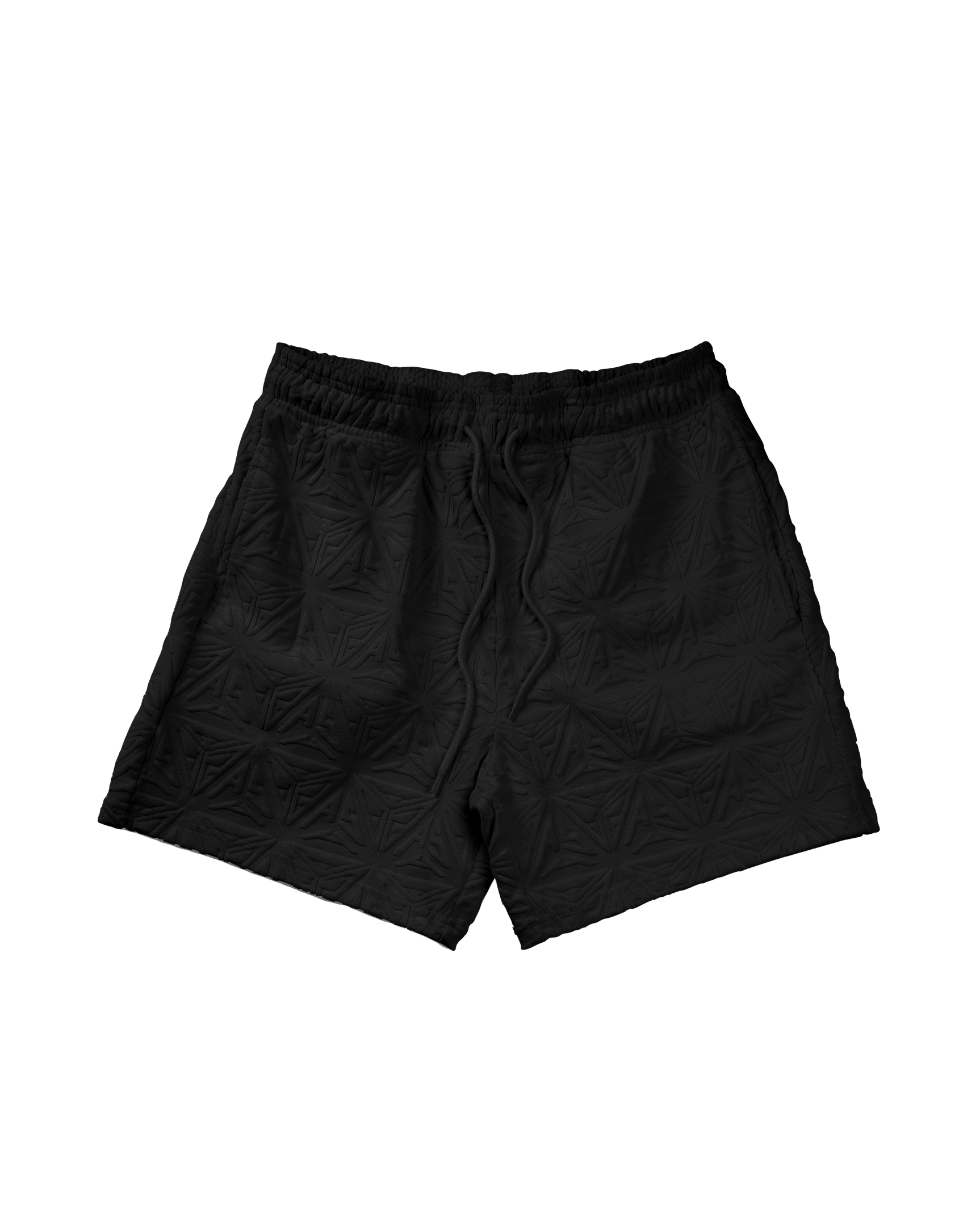 Monogram Plush Jersey Long Shorts Black
