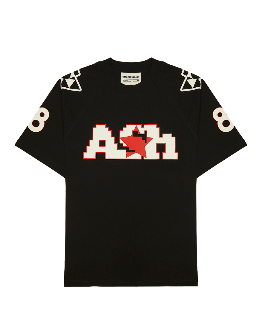 Ashluxe Digital Print Sport Jersey Black