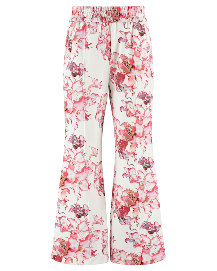 Ashluxe Female Printed Track Pant - Flowery Pink