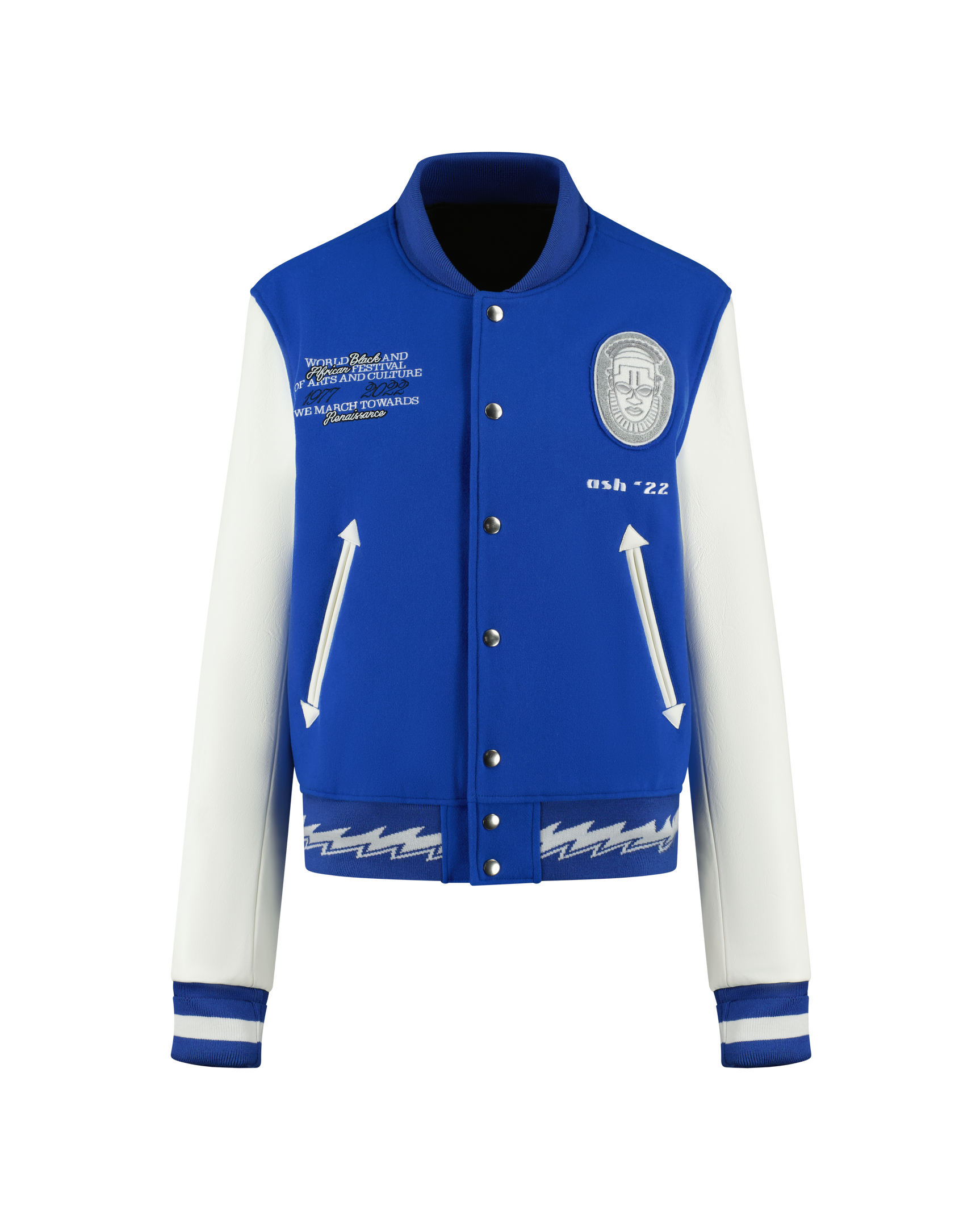 Ashluxe Mens Varsity Jacket Blue