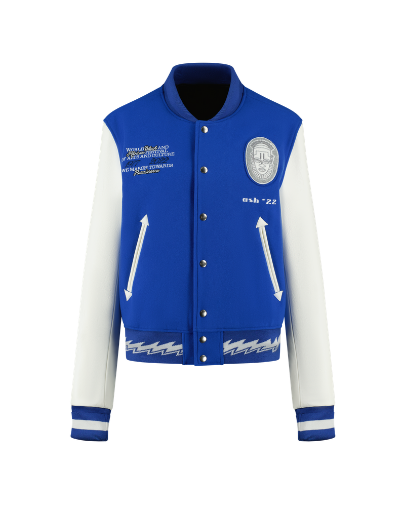 Ashluxe Mens Varsity Jacket Blue