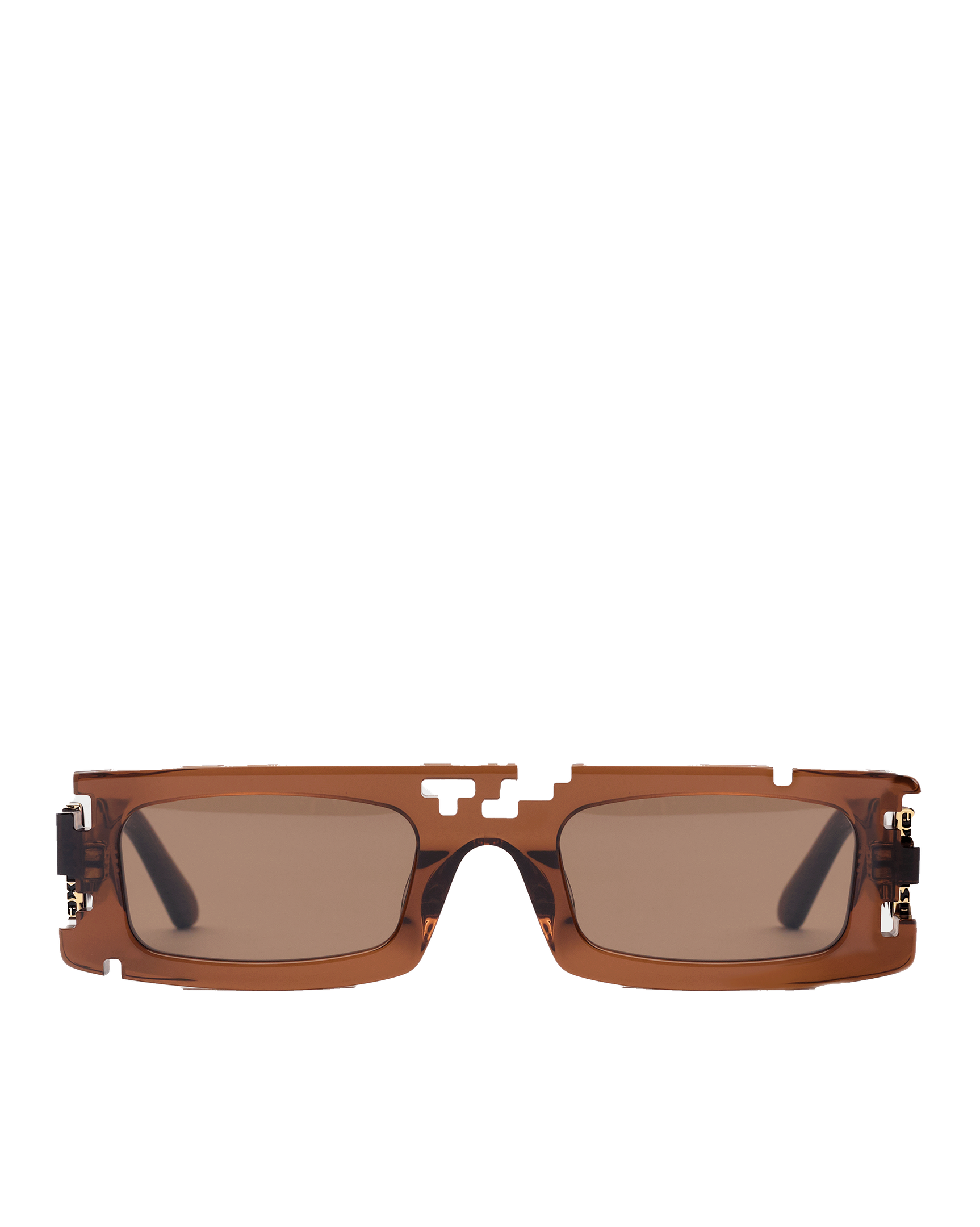 Ashluxe Pixel Cut Earth Brown Sunglasses
