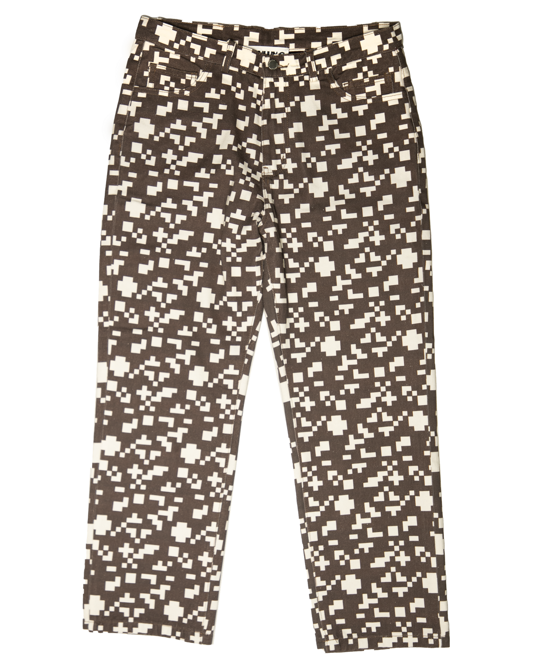 Ashluxe Pixel Denim Pant Brown