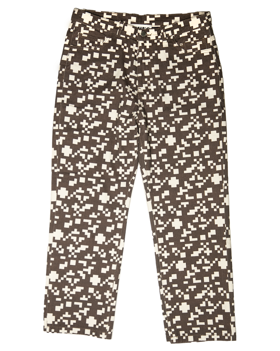 Ashluxe Pixel Denim Pant Brown