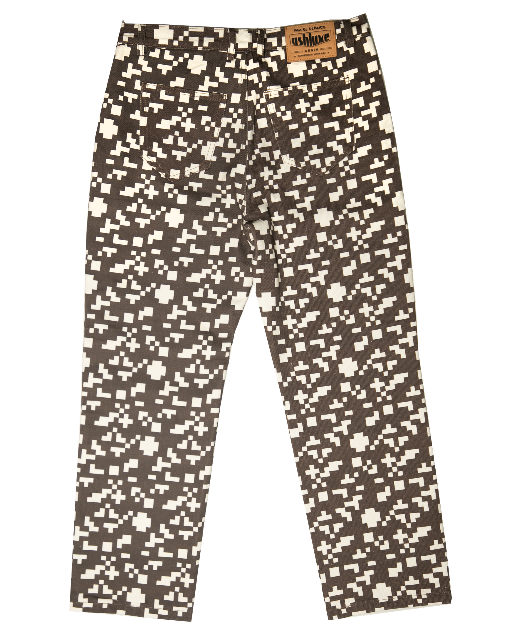 Ashluxe Pixel Denim Pant Brown