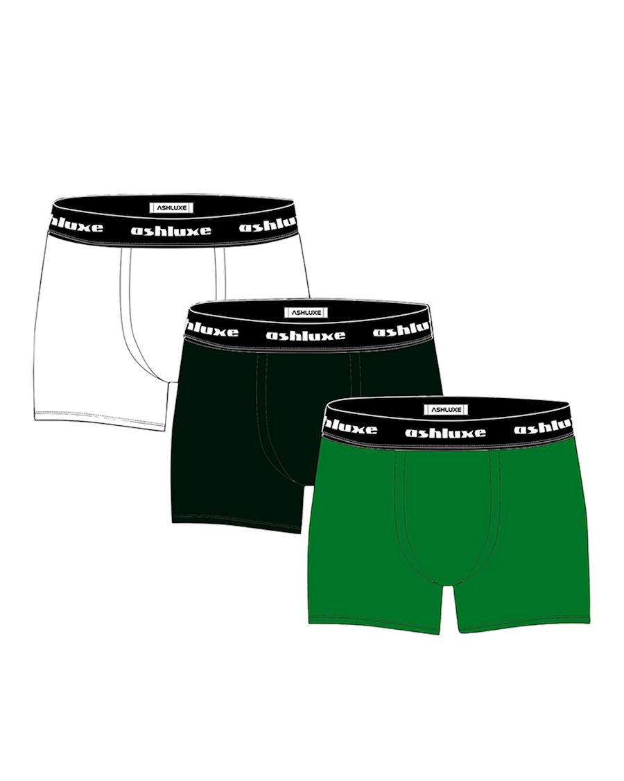 Ashluxe 3 set Logo Band Trunk Black White Green