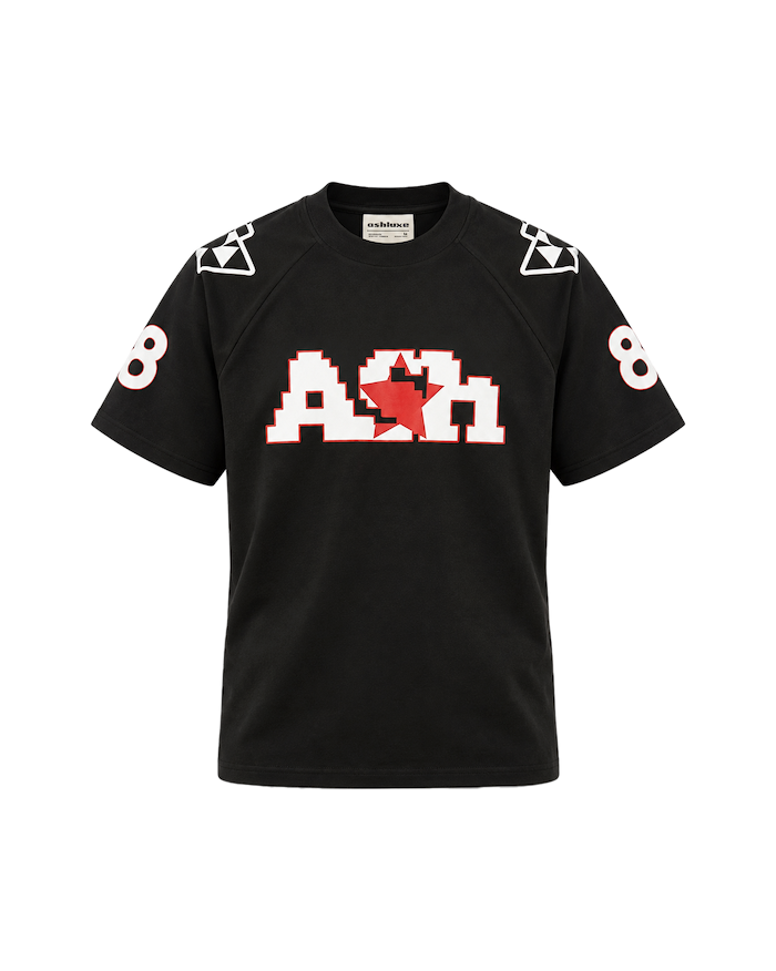 Ashluxe Digital Print Sport Jersey Black