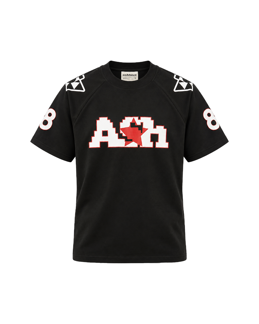 Ashluxe Digital Print Sport Jersey Black