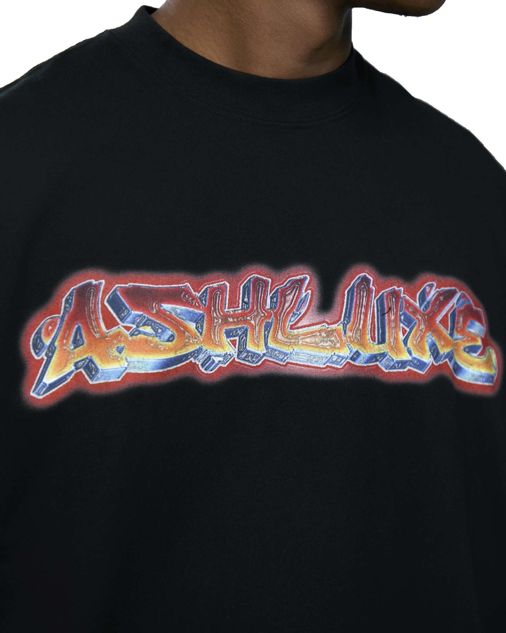 Ashluxe Glow Mockup Tee Black