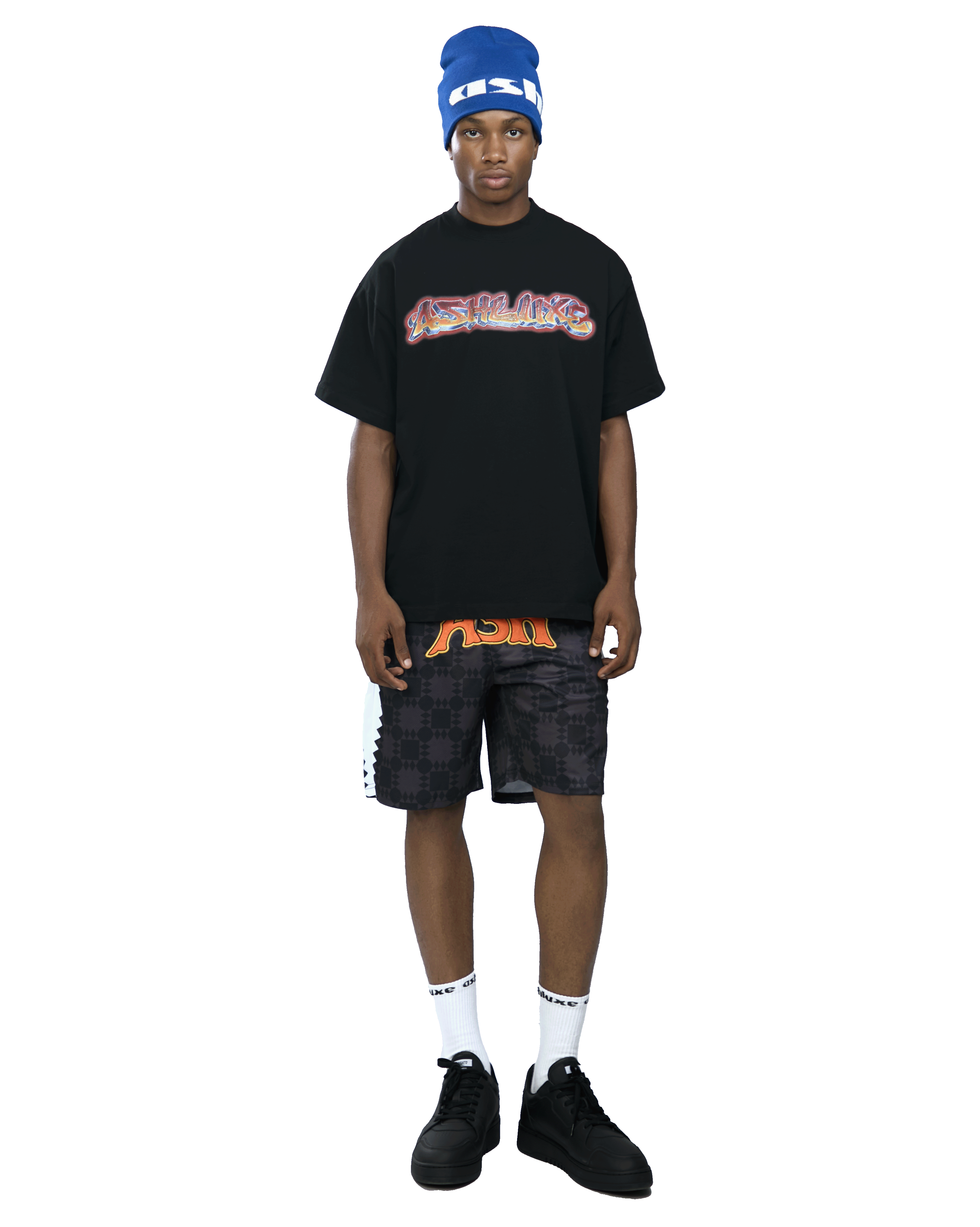 Ashluxe Glow Mockup Tee Black