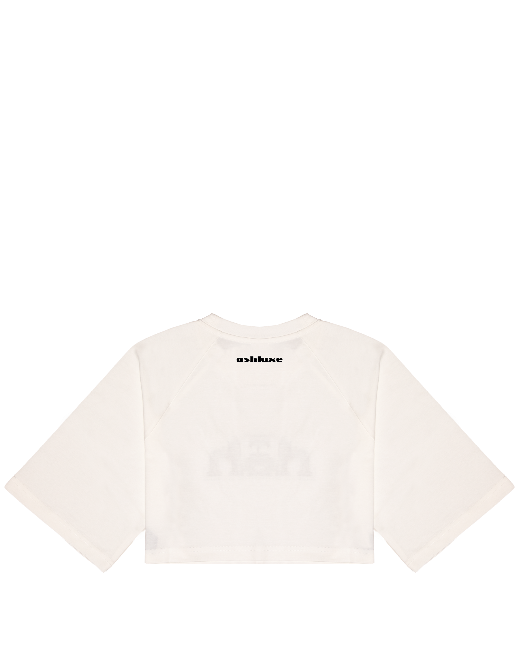 Ashluxe Bling Crop Tee White