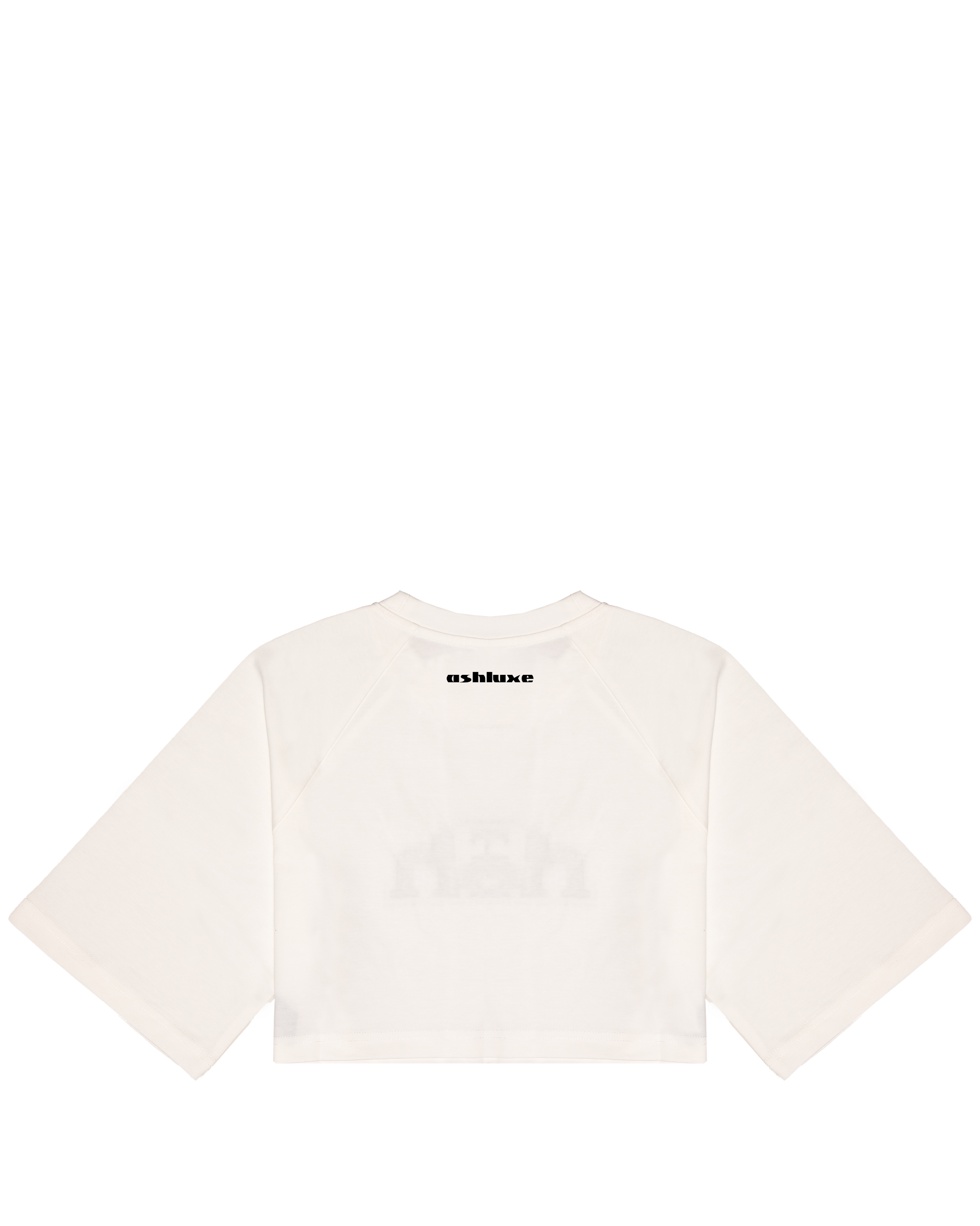 Ashluxe Bling Crop Tee White