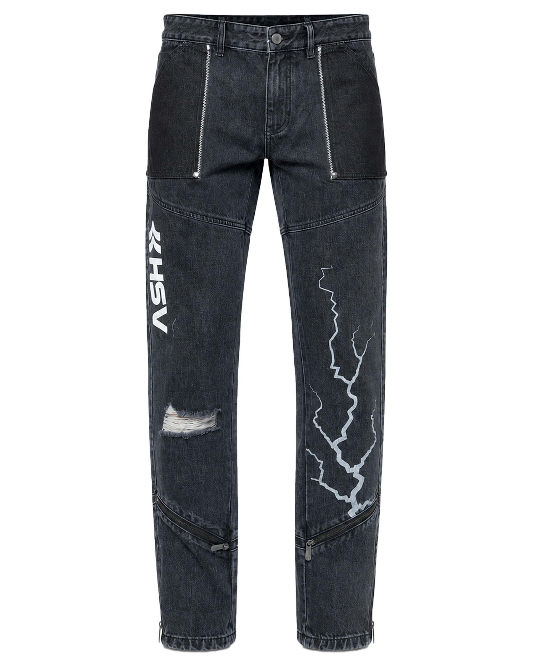 Ashluxe Lightning Denim Pant Black