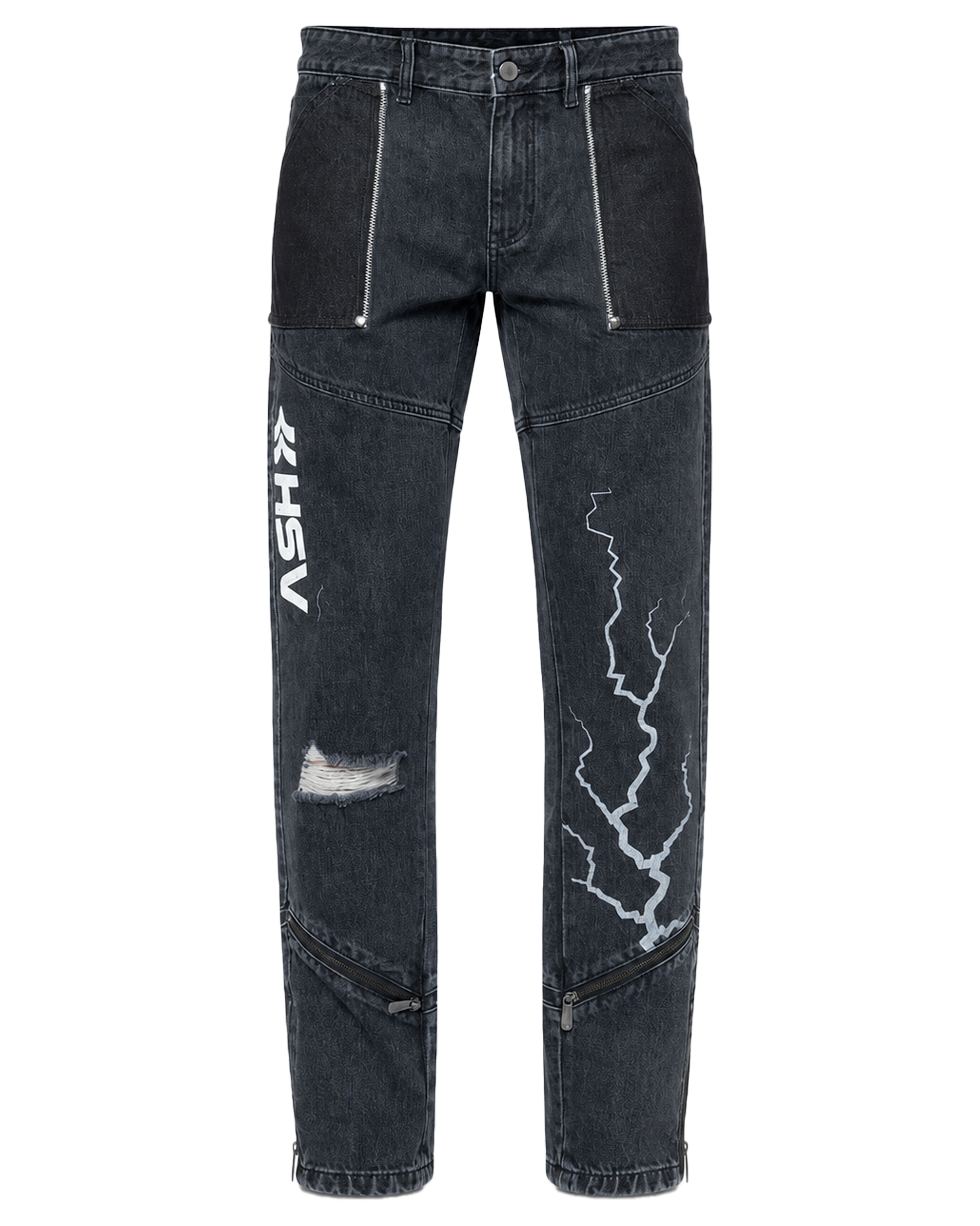 Ashluxe Lightning Denim Pant Black