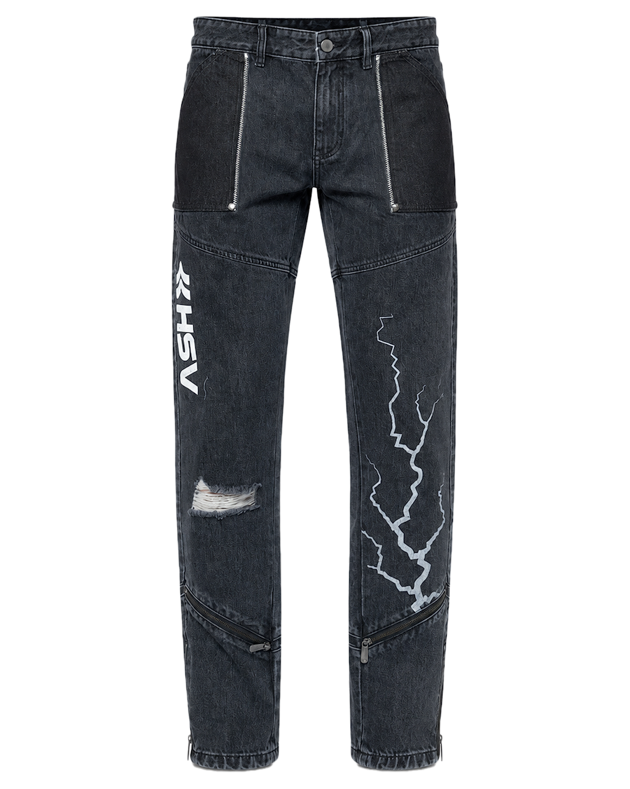 Ashluxe Lightning Denim Pant Black