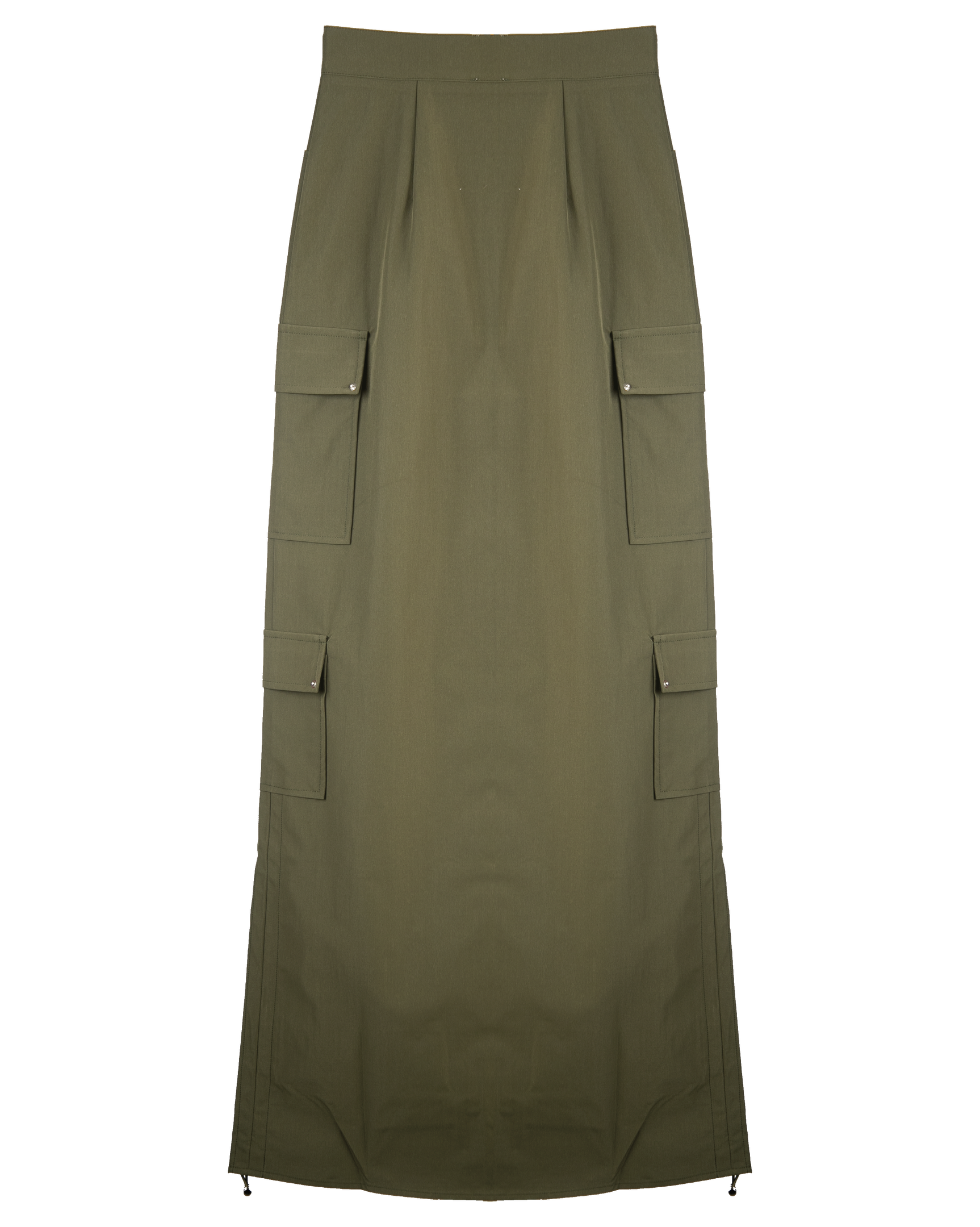 Ashluxe Cargo Maxi Skirt Olive