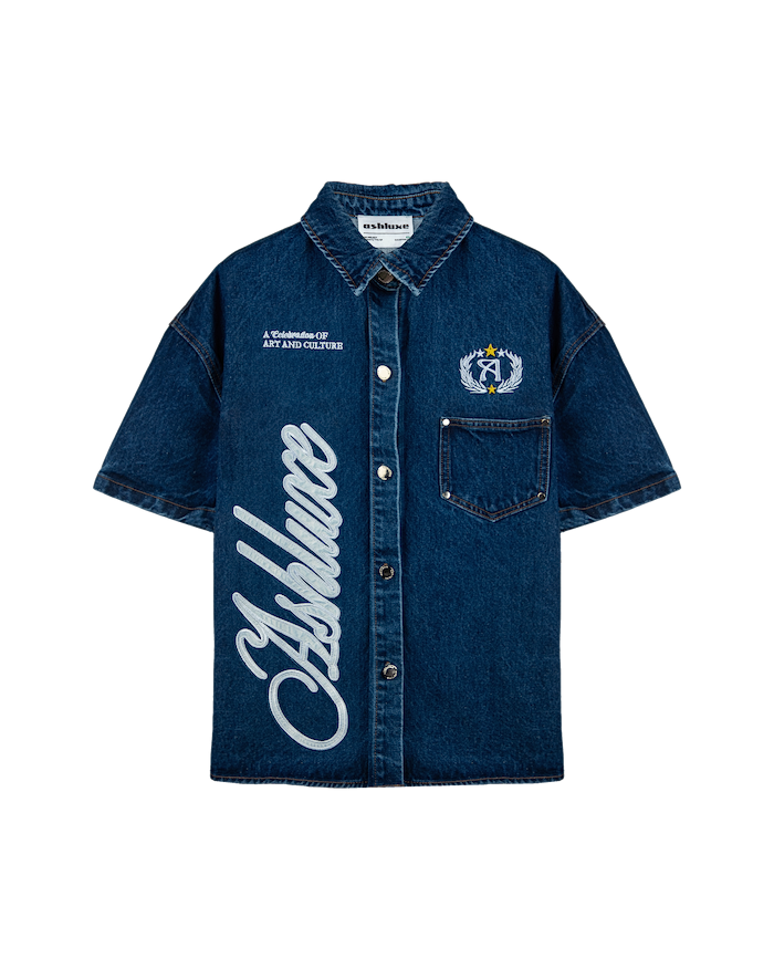 Ashluxe Crest Logo Shirt Blue