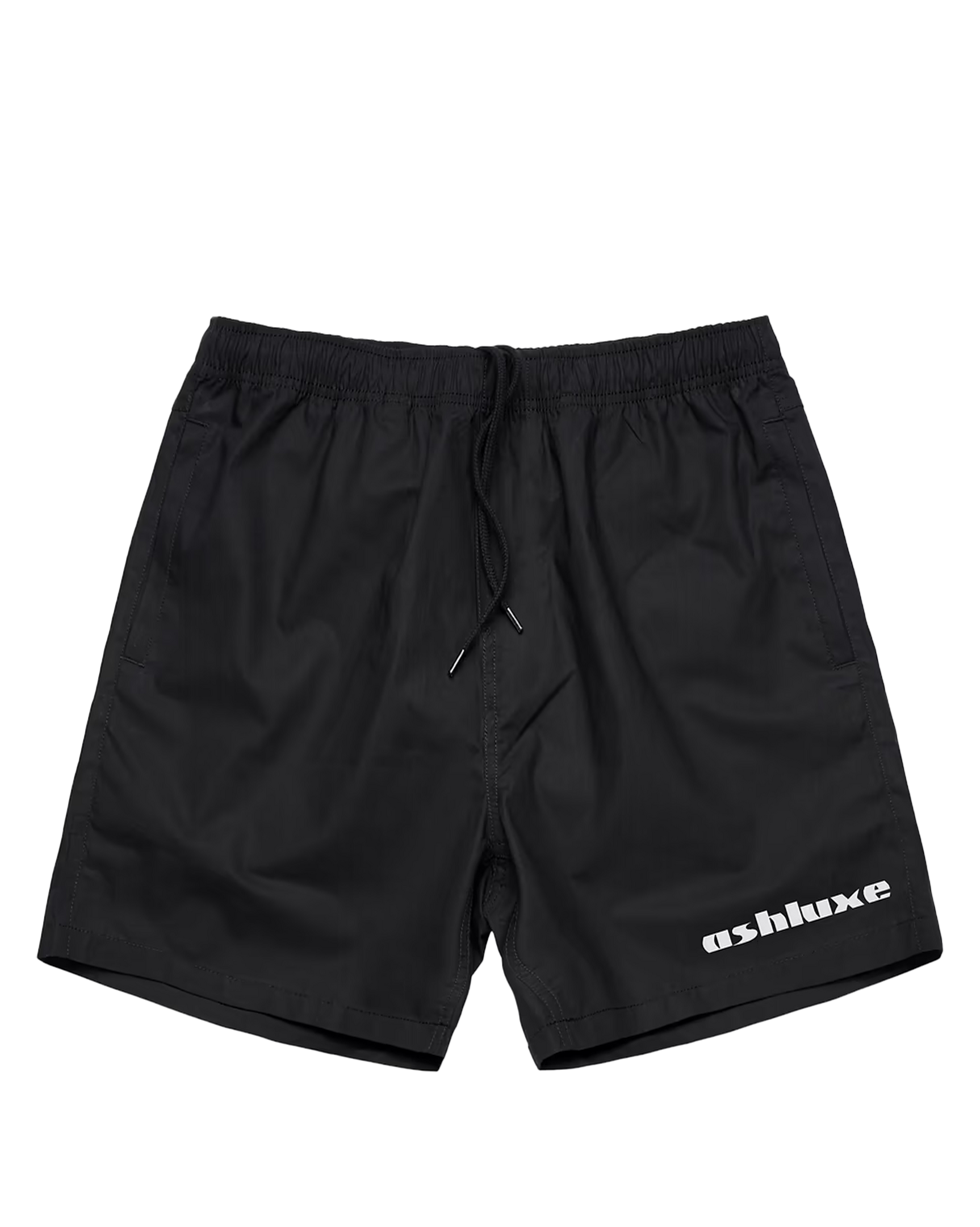 Ashluxe Classic Satin Logo Swimshort Black