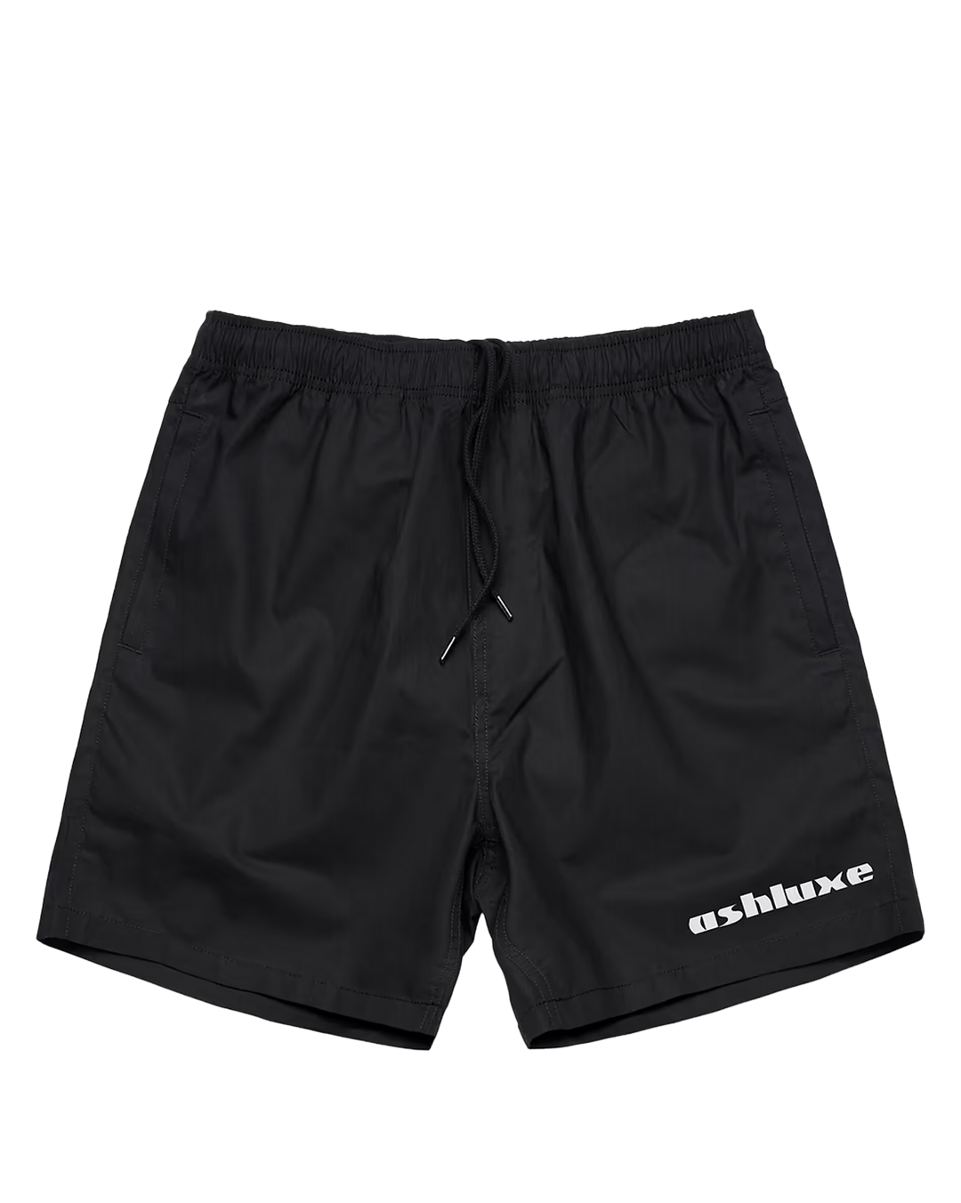 Ashluxe Classic Satin Logo Swimshort Black