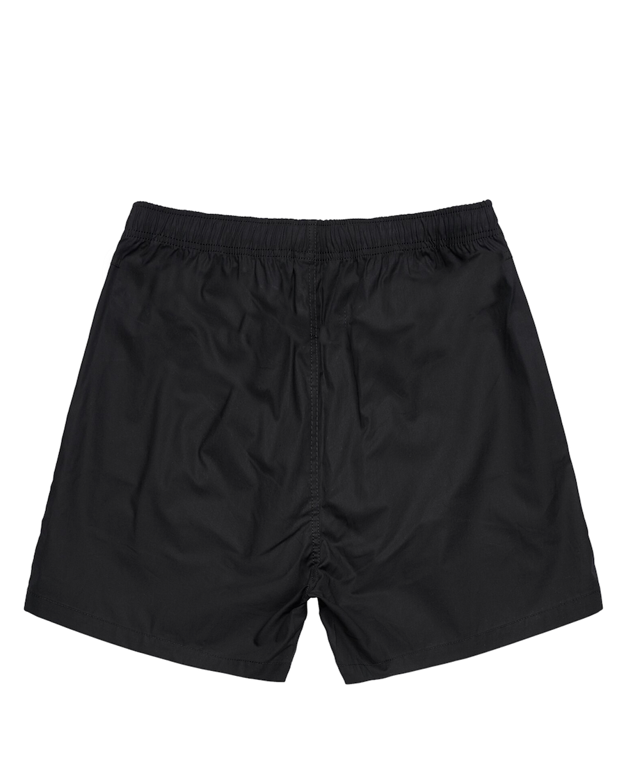 Ashluxe Classic Satin Logo Swimshort Black