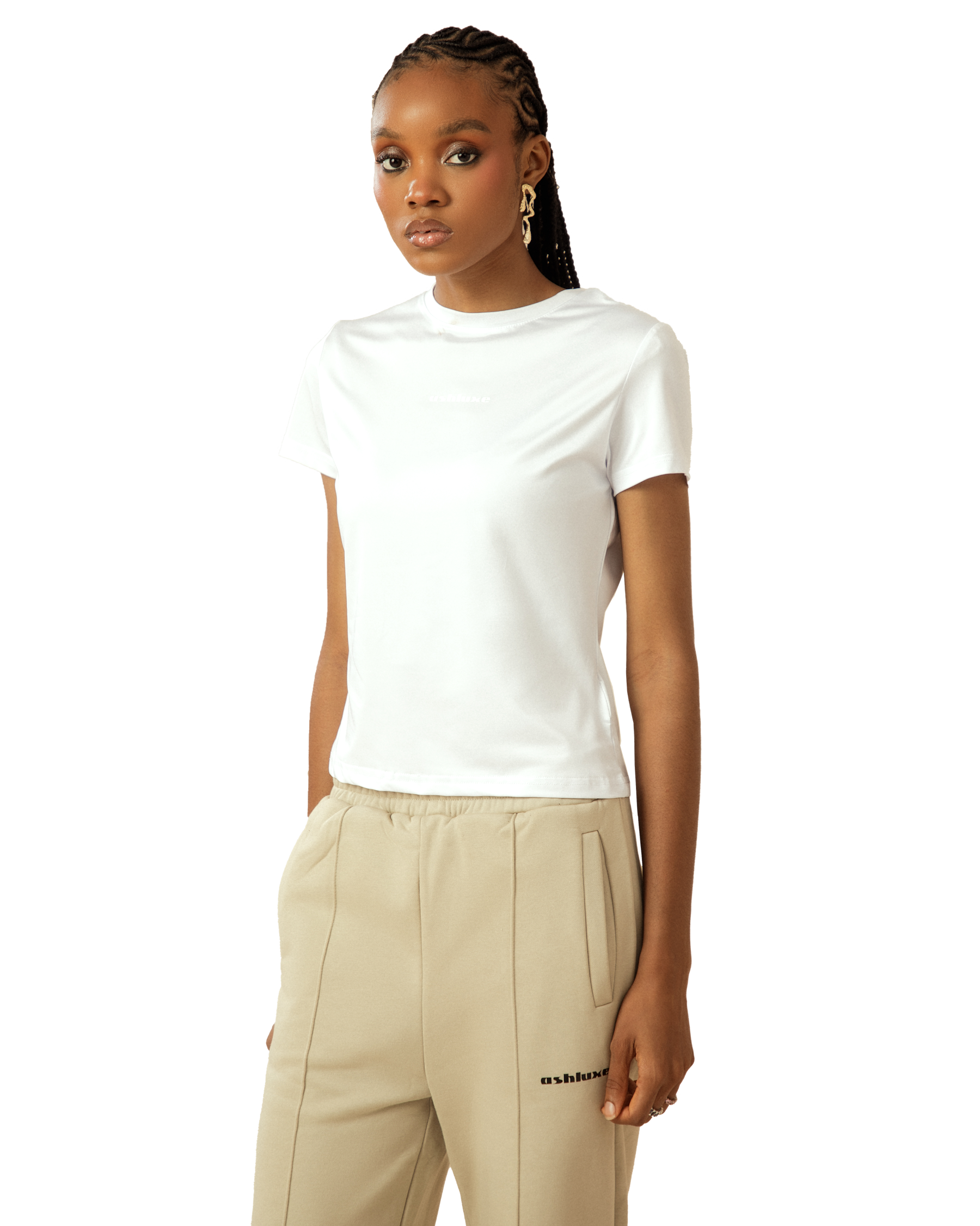 Ashluxe 3 Set Female Bodycon Top White Black Brown