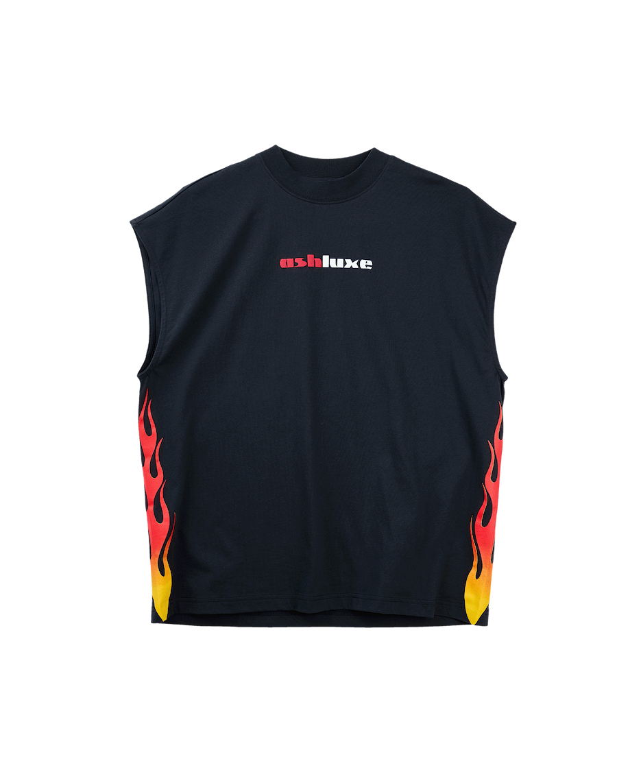 Flame Tank Top Black