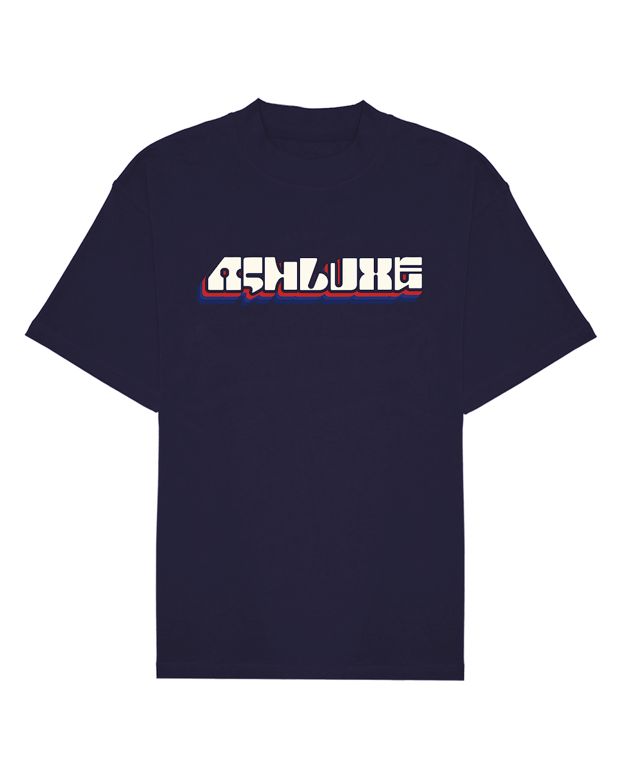 Ashluxe 3D logo Tee Navy Blue