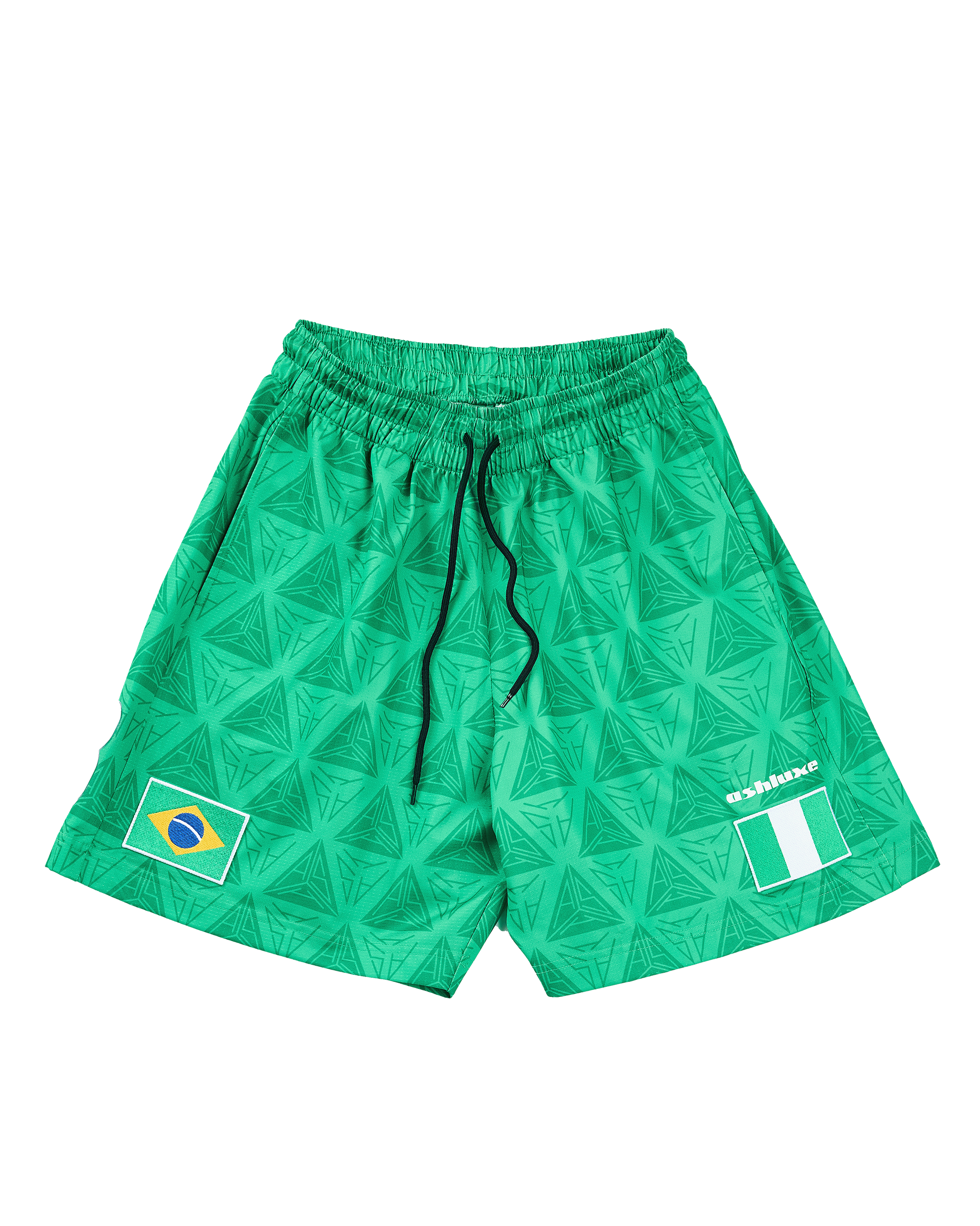 Nigeria X Brazil Football Shorts Green