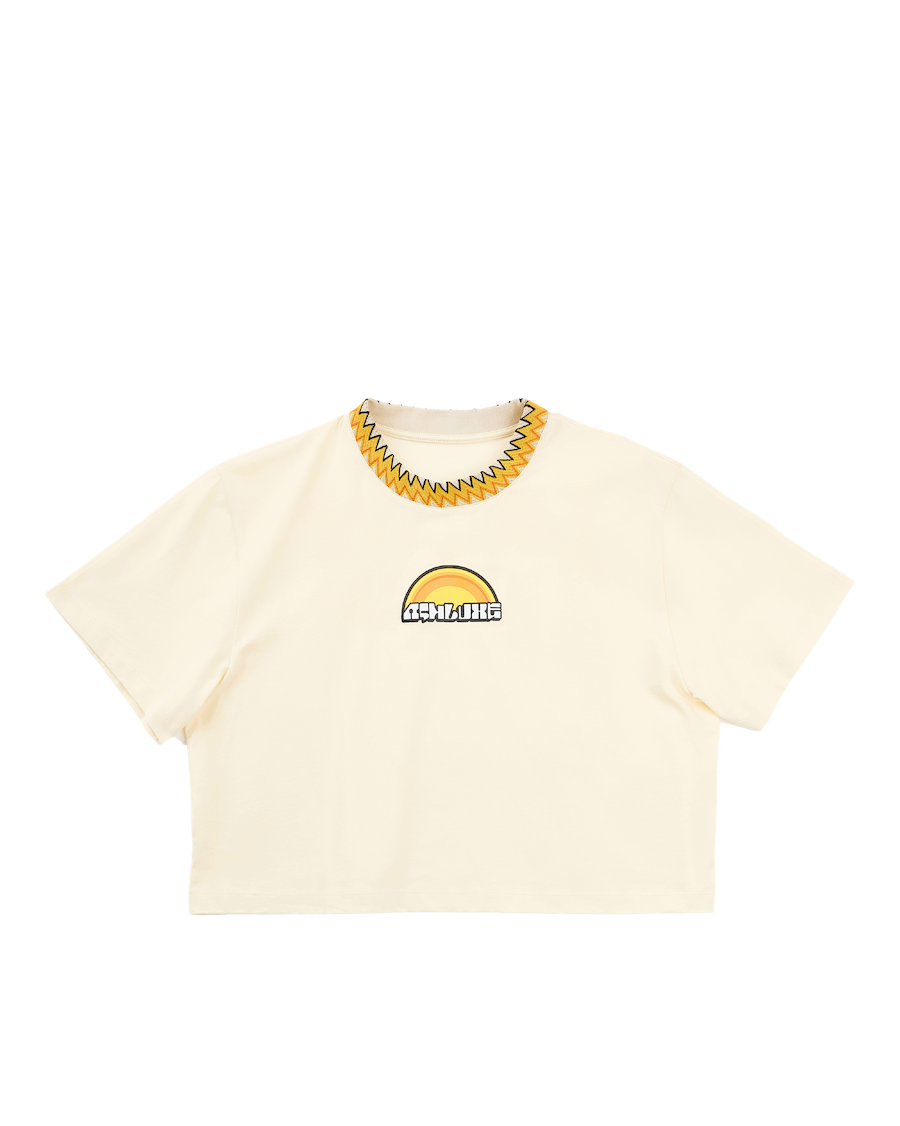 Sunshine Cropped T-Shirt Off White