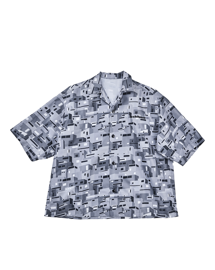 Urban Mosaic Print Swim Shirt