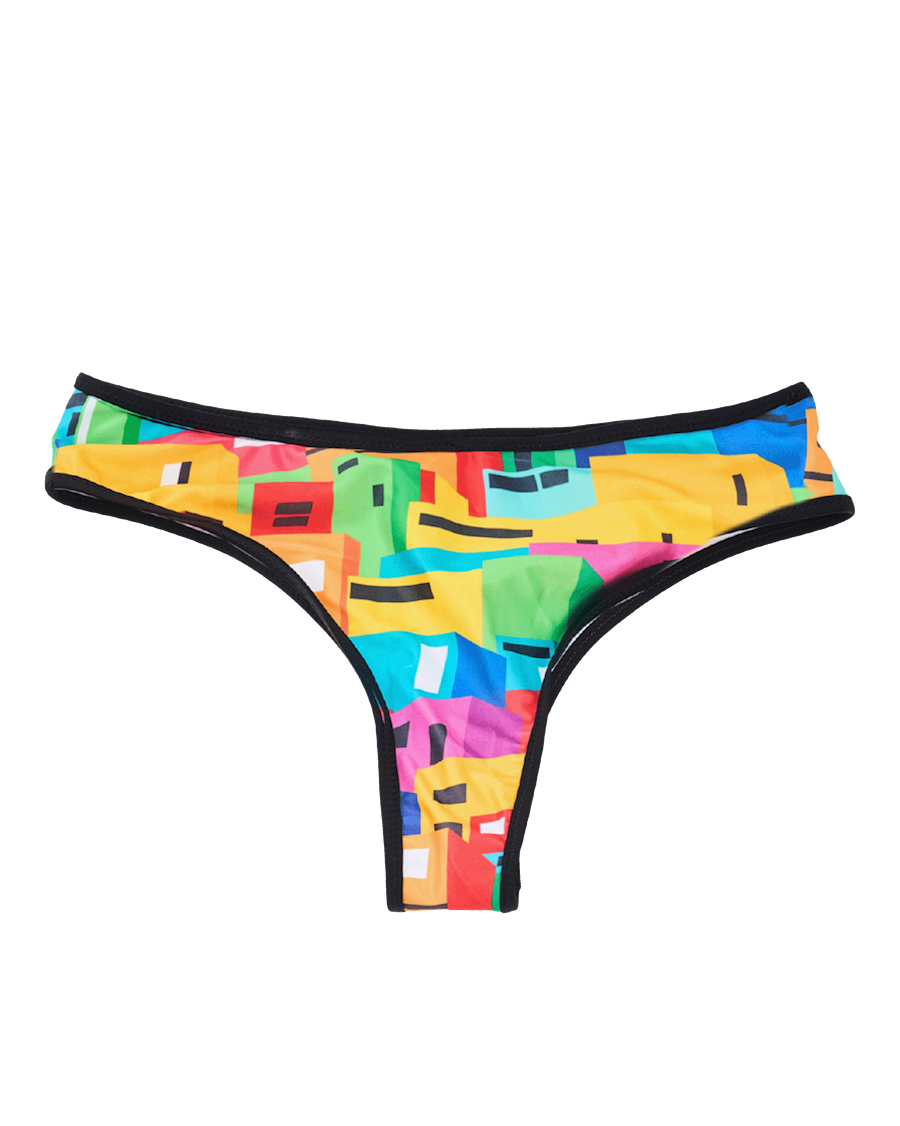 Urban Mosaic Print Bikini Brief Multi