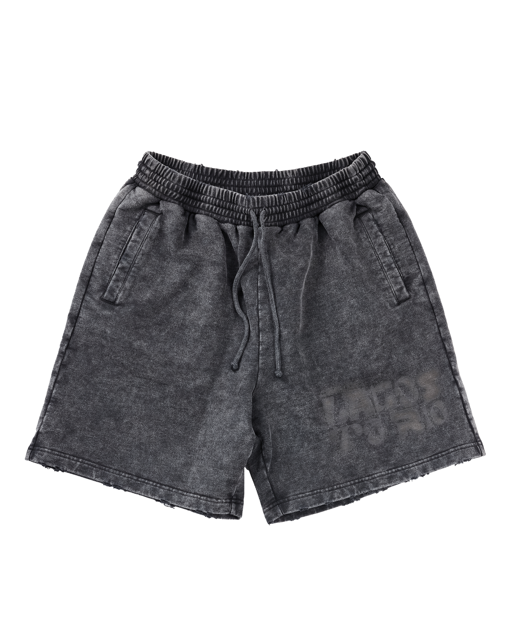 Ashluxe Vintage Acid Wash Shorts Black
