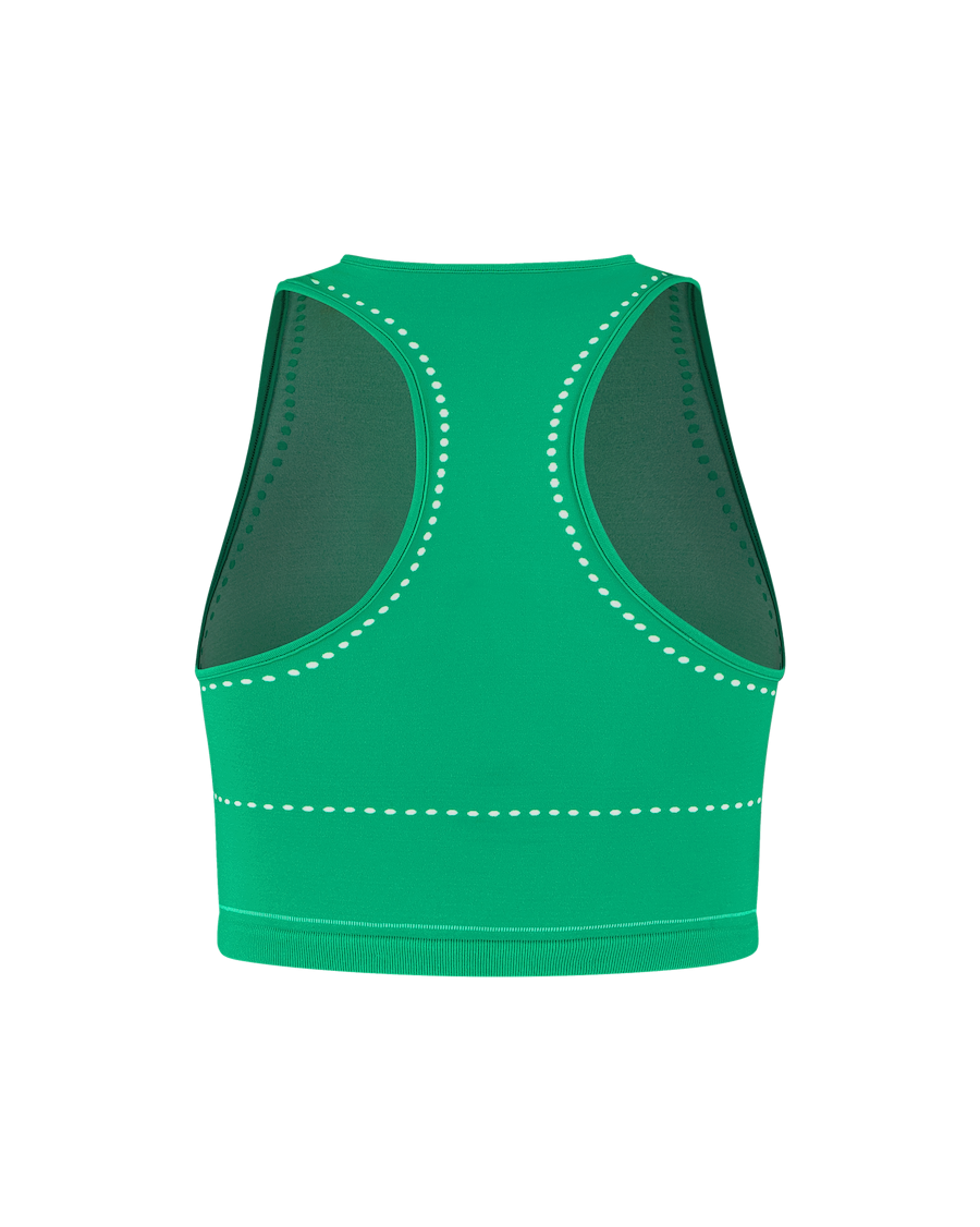 Ashluxe Female Active Top Green White