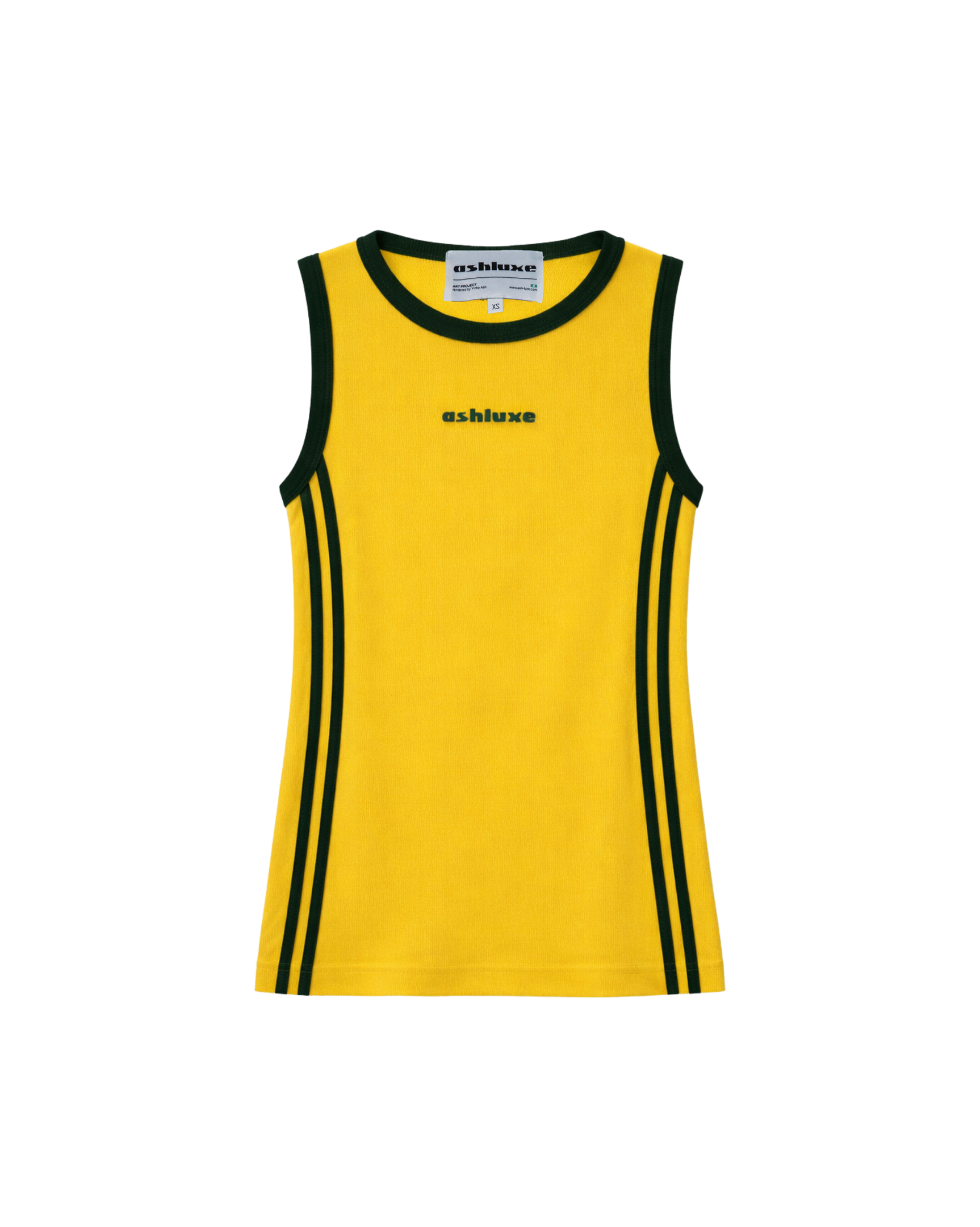 Ashluxe Logo Embroidered Tank Top Yellow