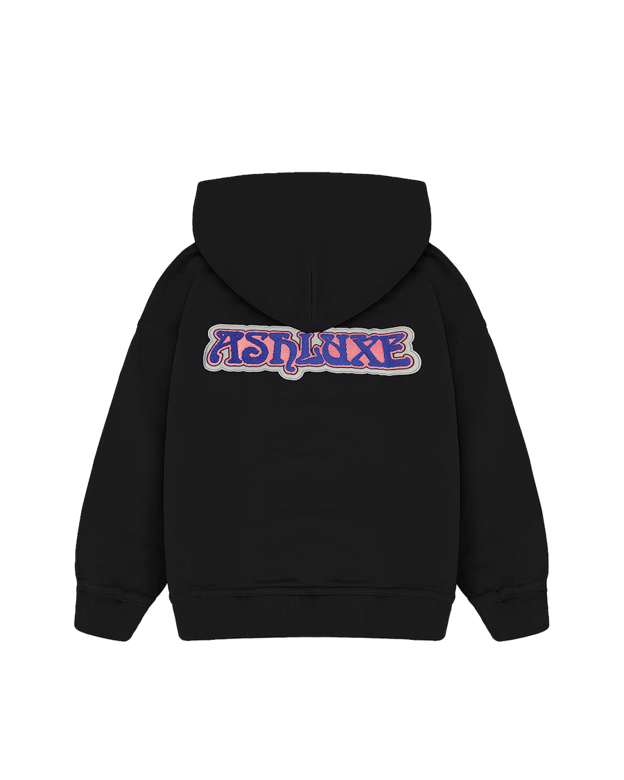 Ashluxe Patch Logo Hoodie Black