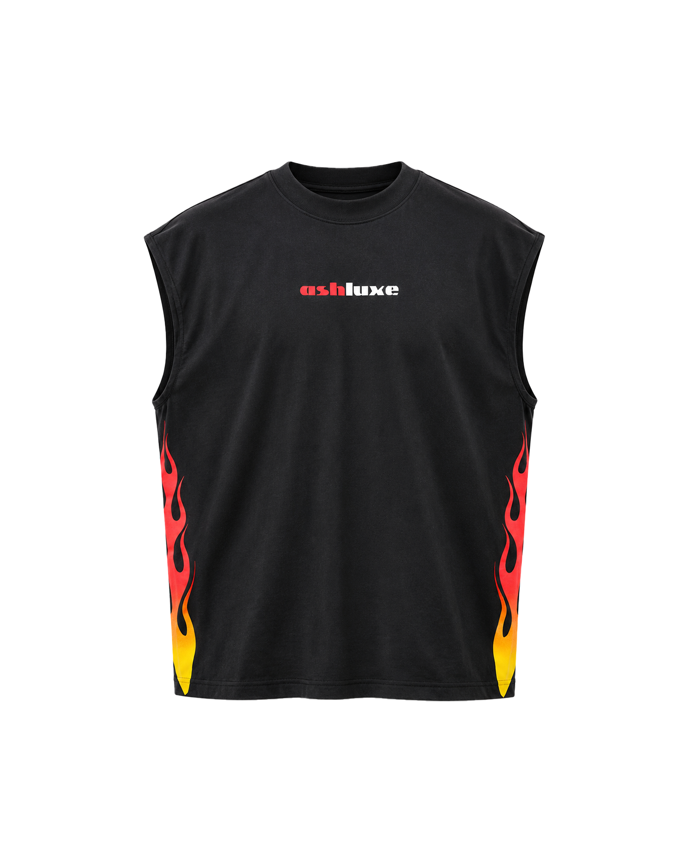 Flame Tank Top Black