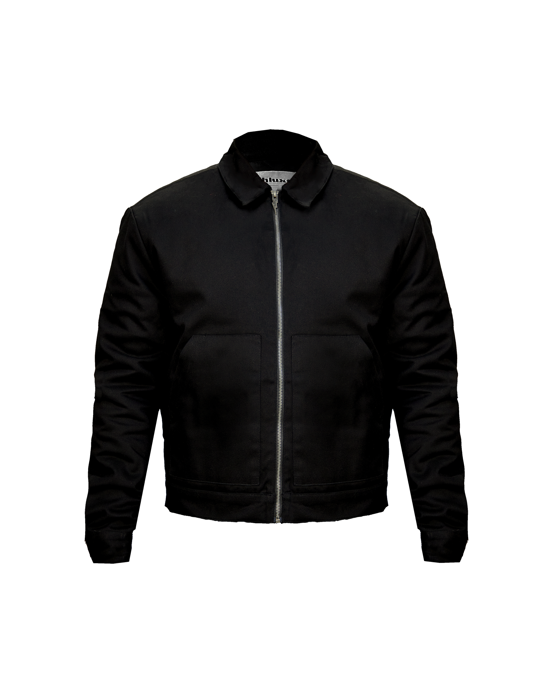 Ashluxe Zip Up Denim Jacket Black