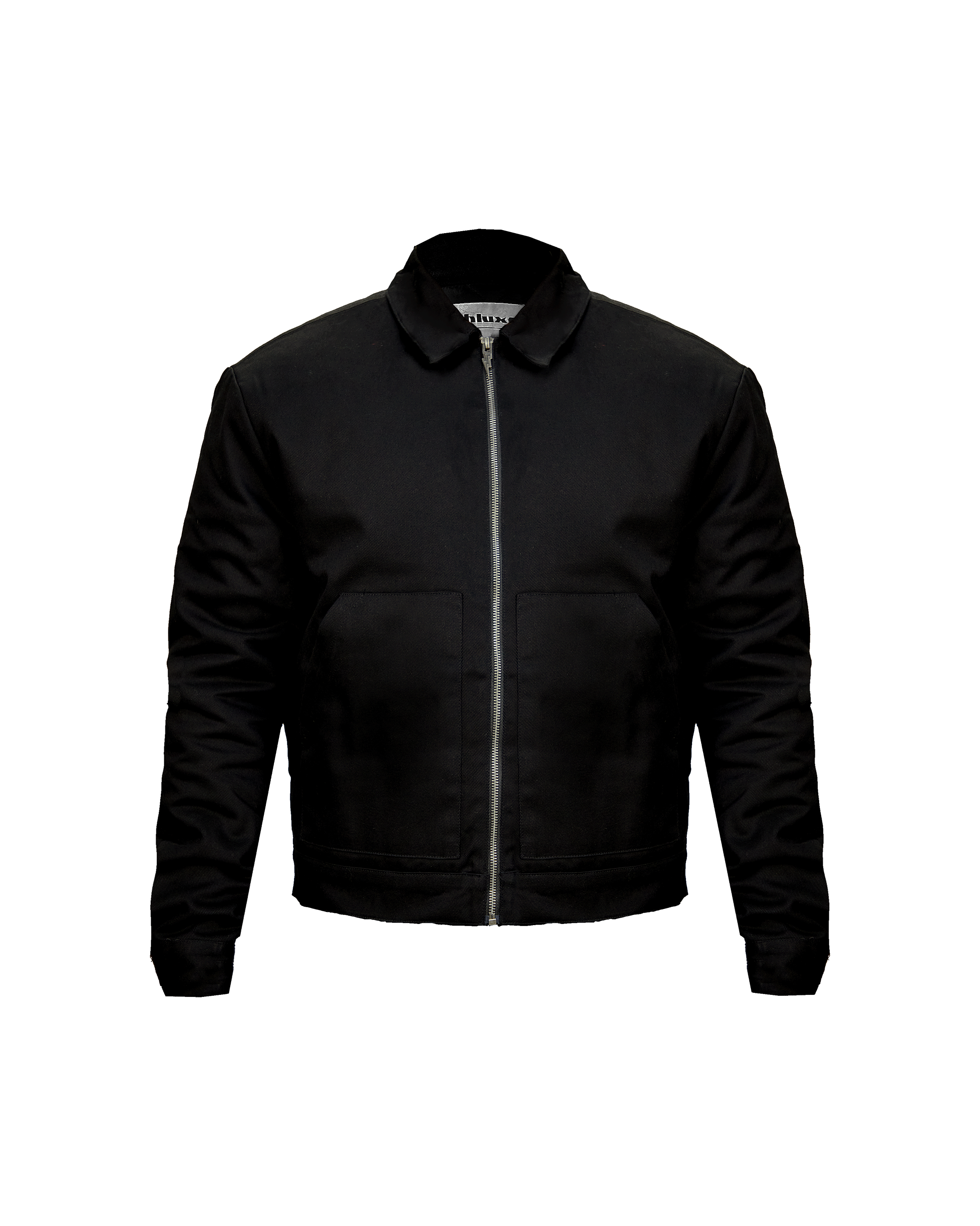 Ashluxe Zip Up Denim Jacket Black
