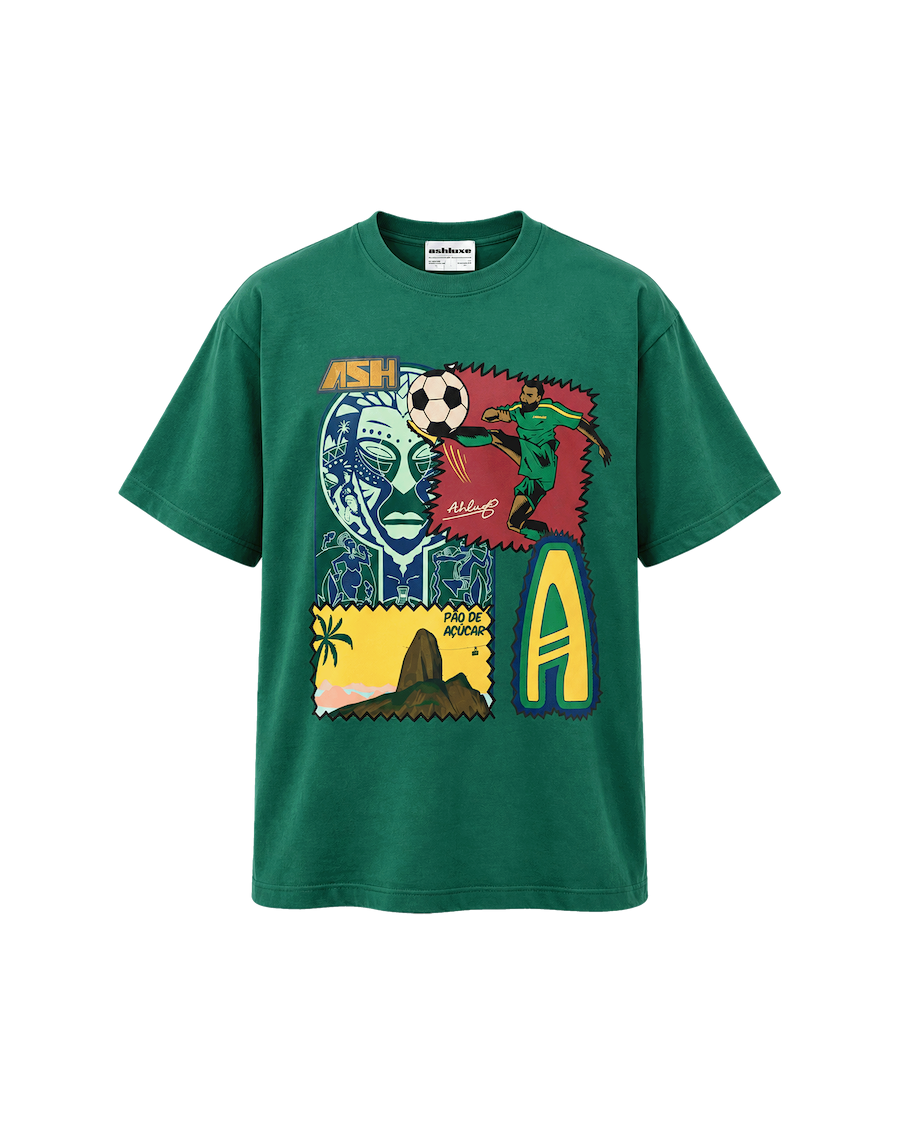 Ashluxe Ngn X Bra Collage T-Shirt Green