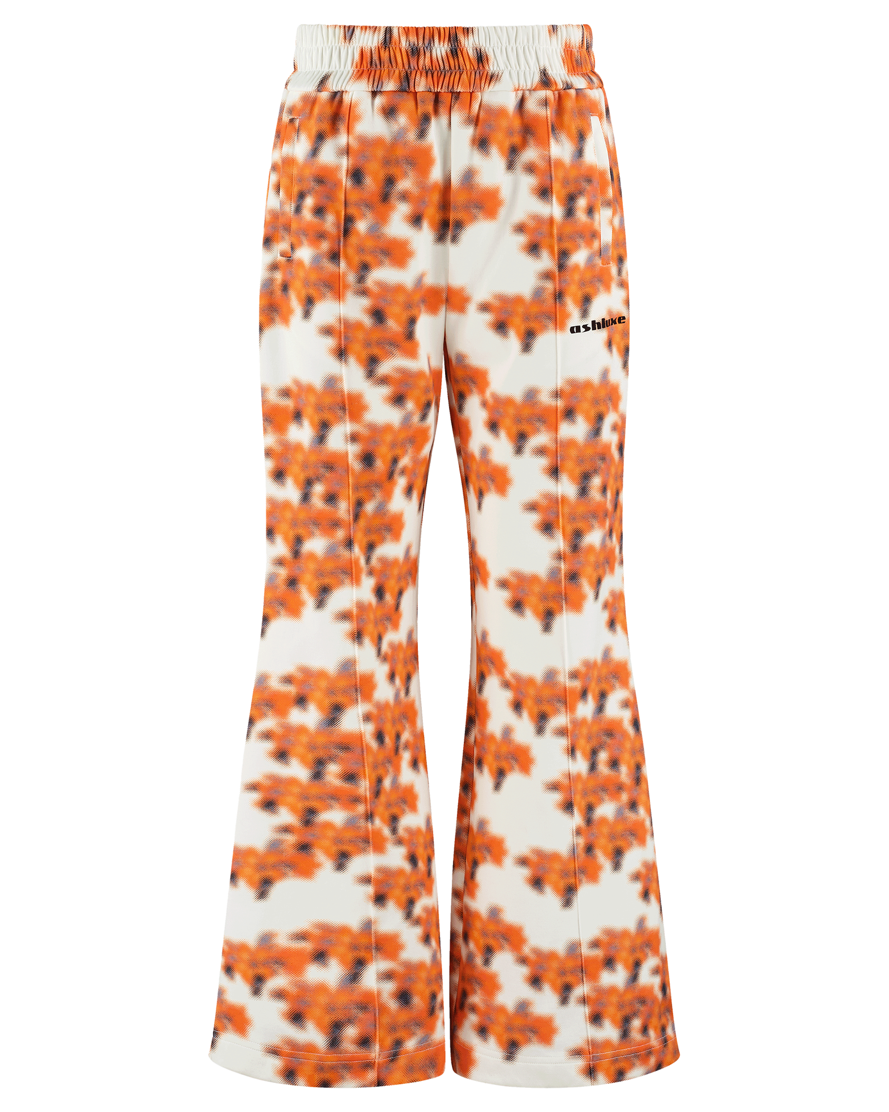 Ashluxe Female Printed Track Pant - Flowery Orange
