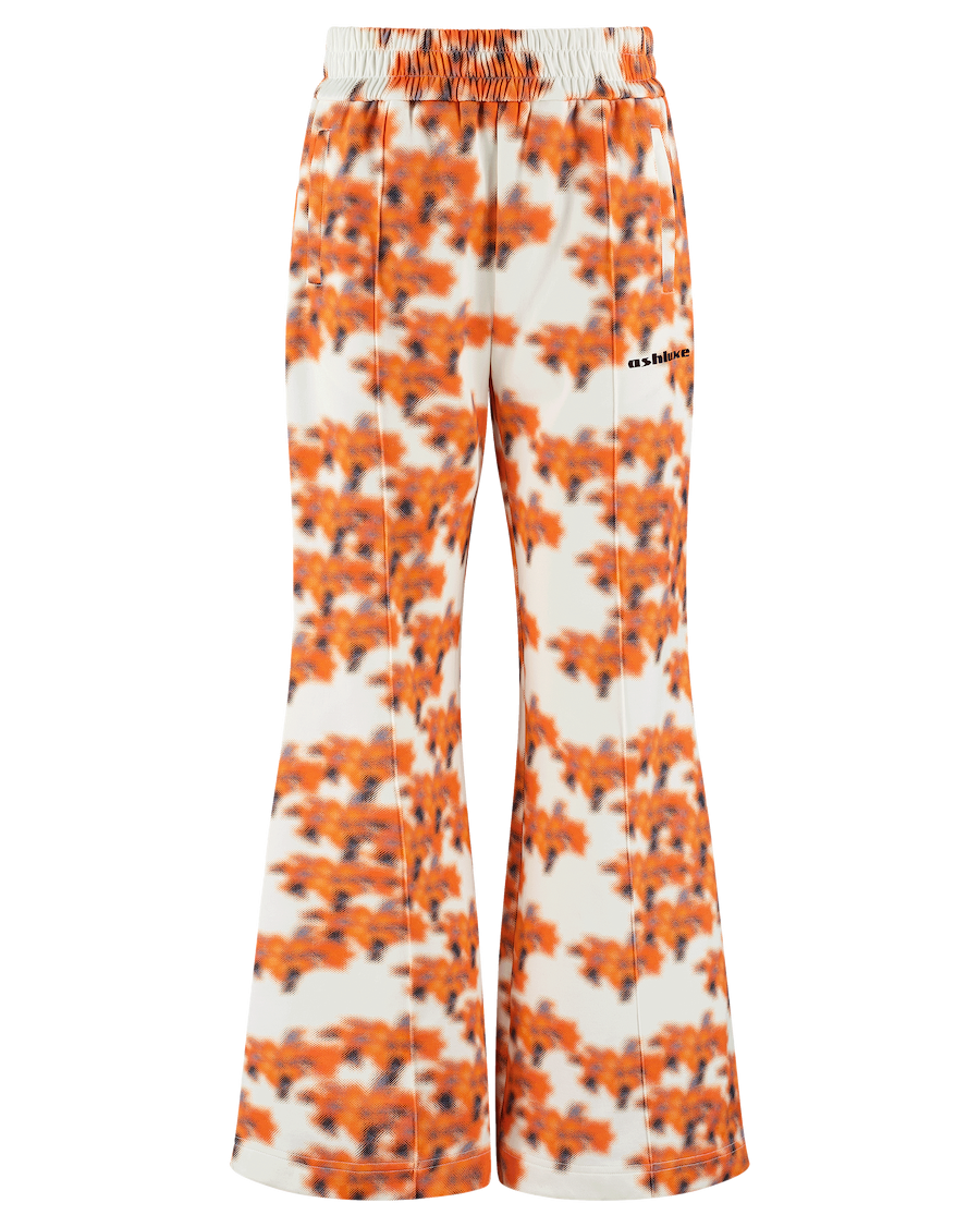Ashluxe Female Printed Track Pant - Flowery Orange