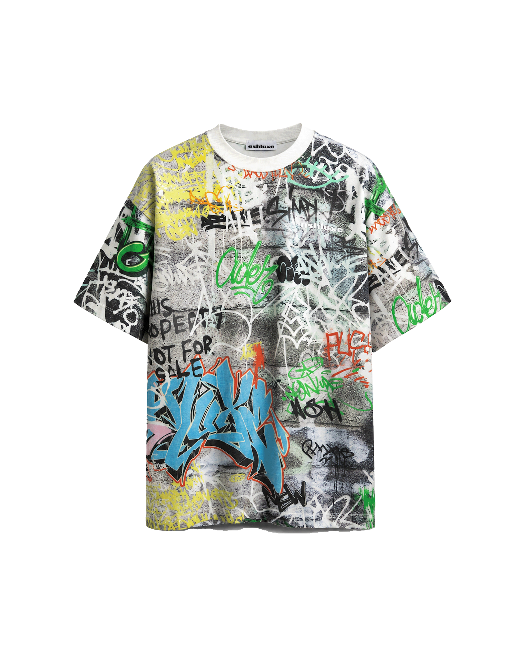 Ashluxe Wall Graffiti T-Shirt White